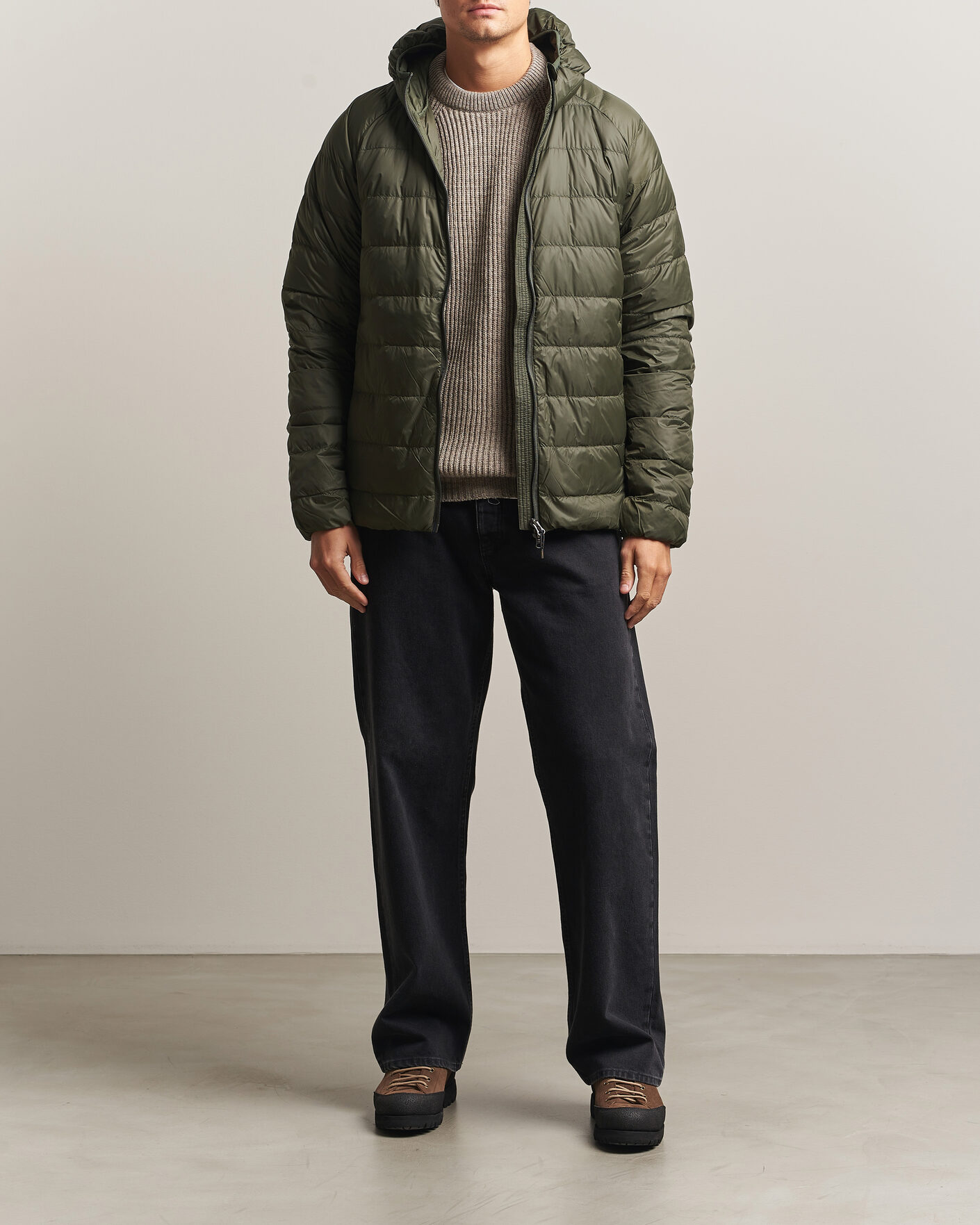 Homme | Manteaux Et Vestes | Pyrenex | Guzet Hooded Down Jacket Deep Khaki