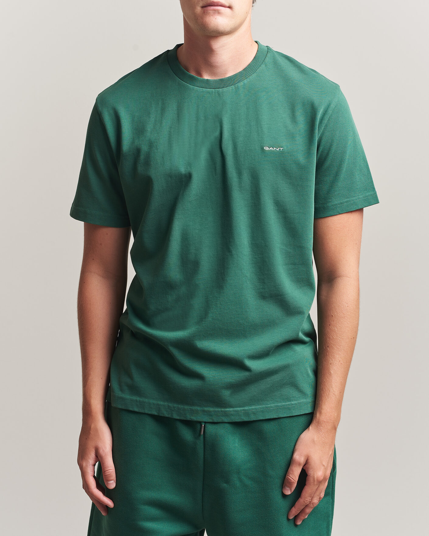 Homme | T-shirts | Gant | Tournament Crew Neck T-Shirt Green