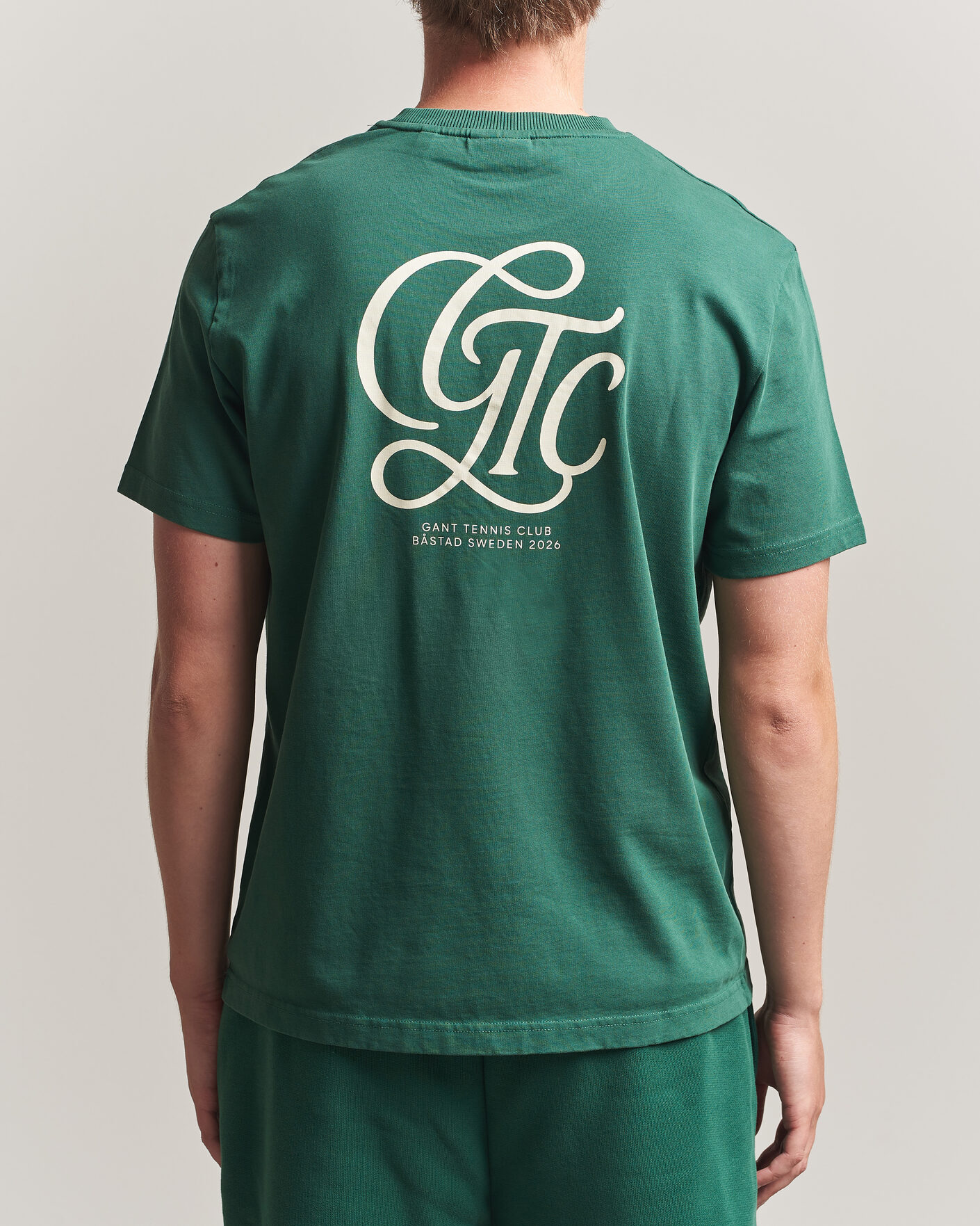 Homme | T-shirts | Gant | Tournament Crew Neck T-Shirt Green