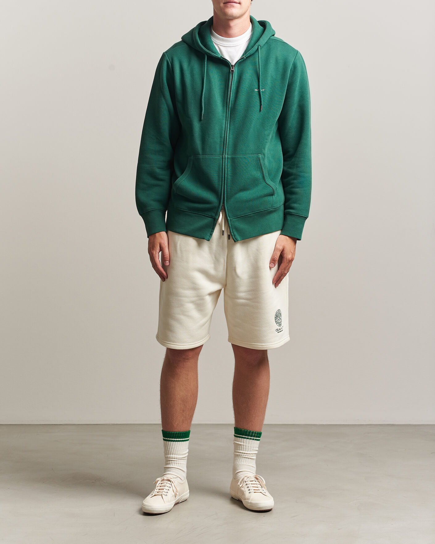 Homme | Pulls Et Tricots | Gant | Tournament Full Zip Hoodie Green