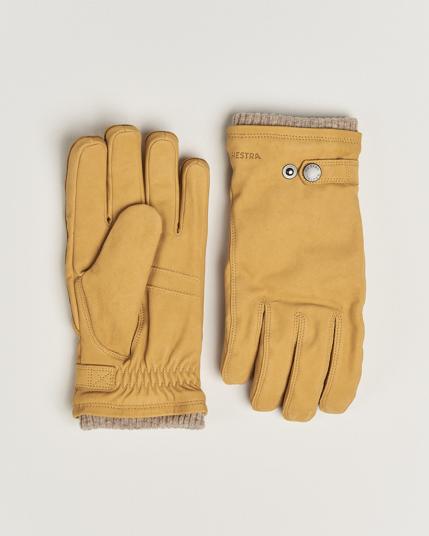 Homme | Gants | Hestra | Bergvik Fleece Liner Buckle Nubuck Glove Tan