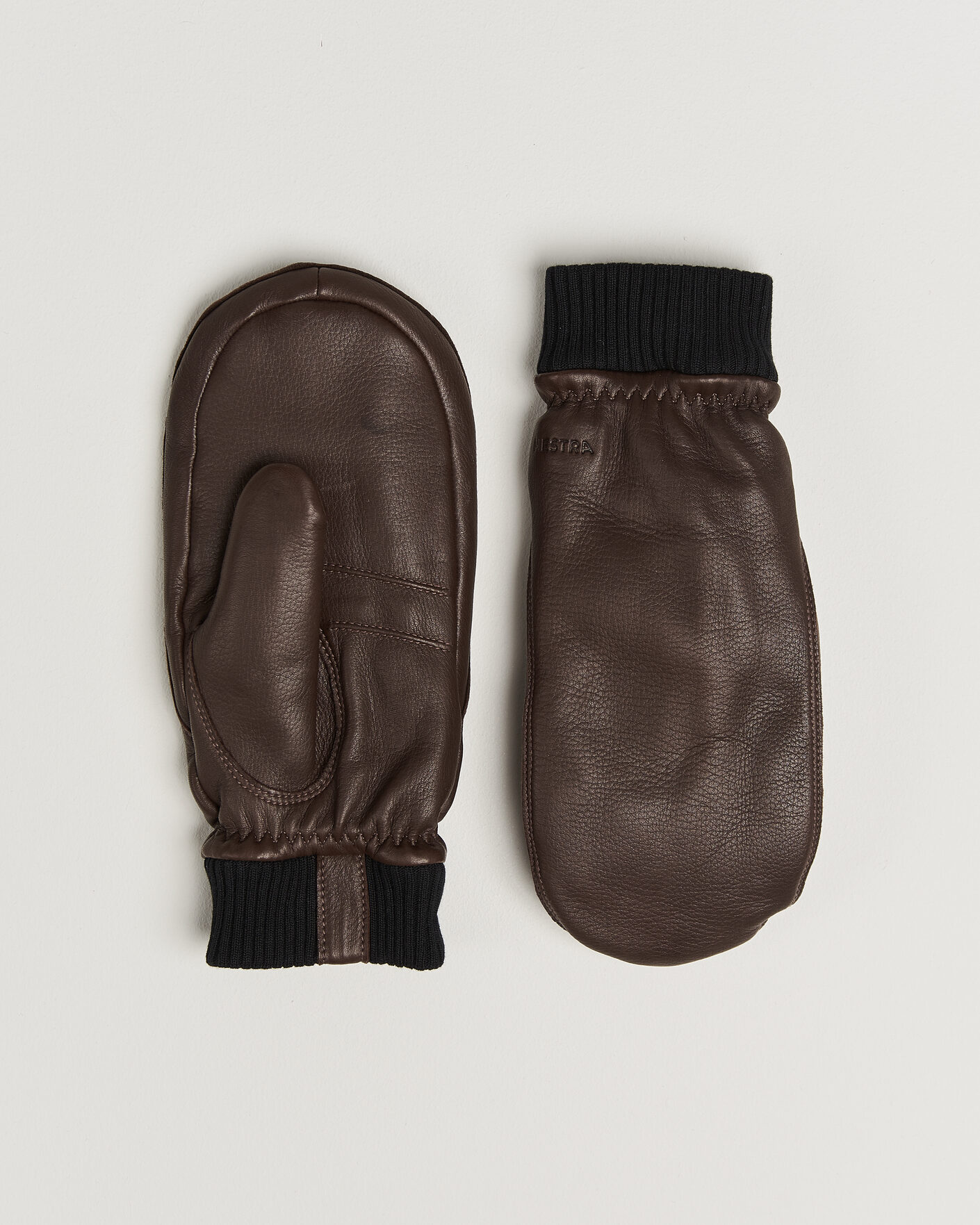 Homme | Gants | Hestra | Tore Deerskin Primaloft Lined Mitt Chocolate