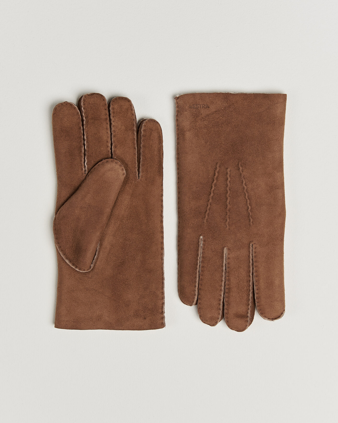 Homme | Gants | Hestra | Bernard Lambskin Suede Glove Brown
