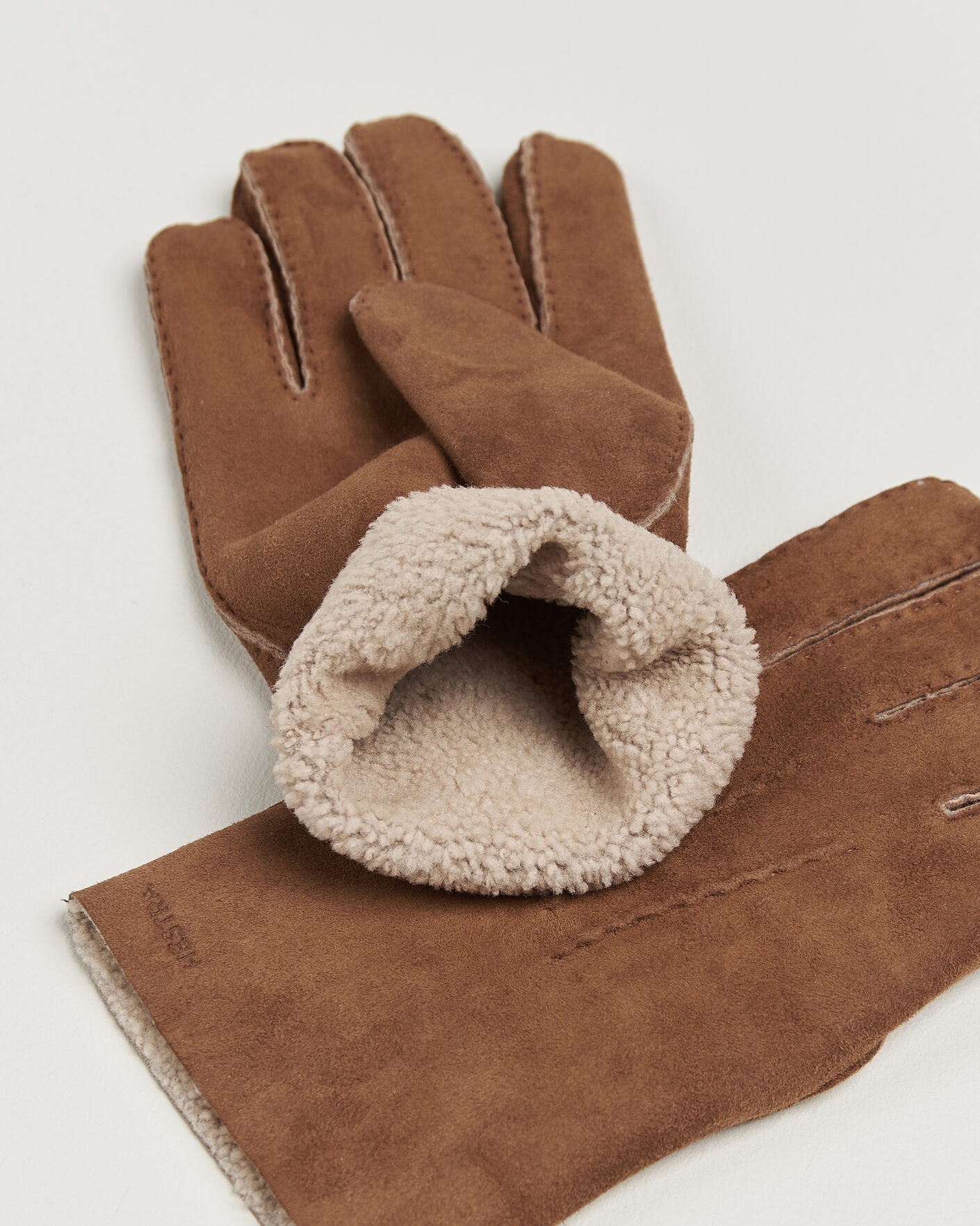 Homme | Gants | Hestra | Bernard Lambskin Suede Glove Brown