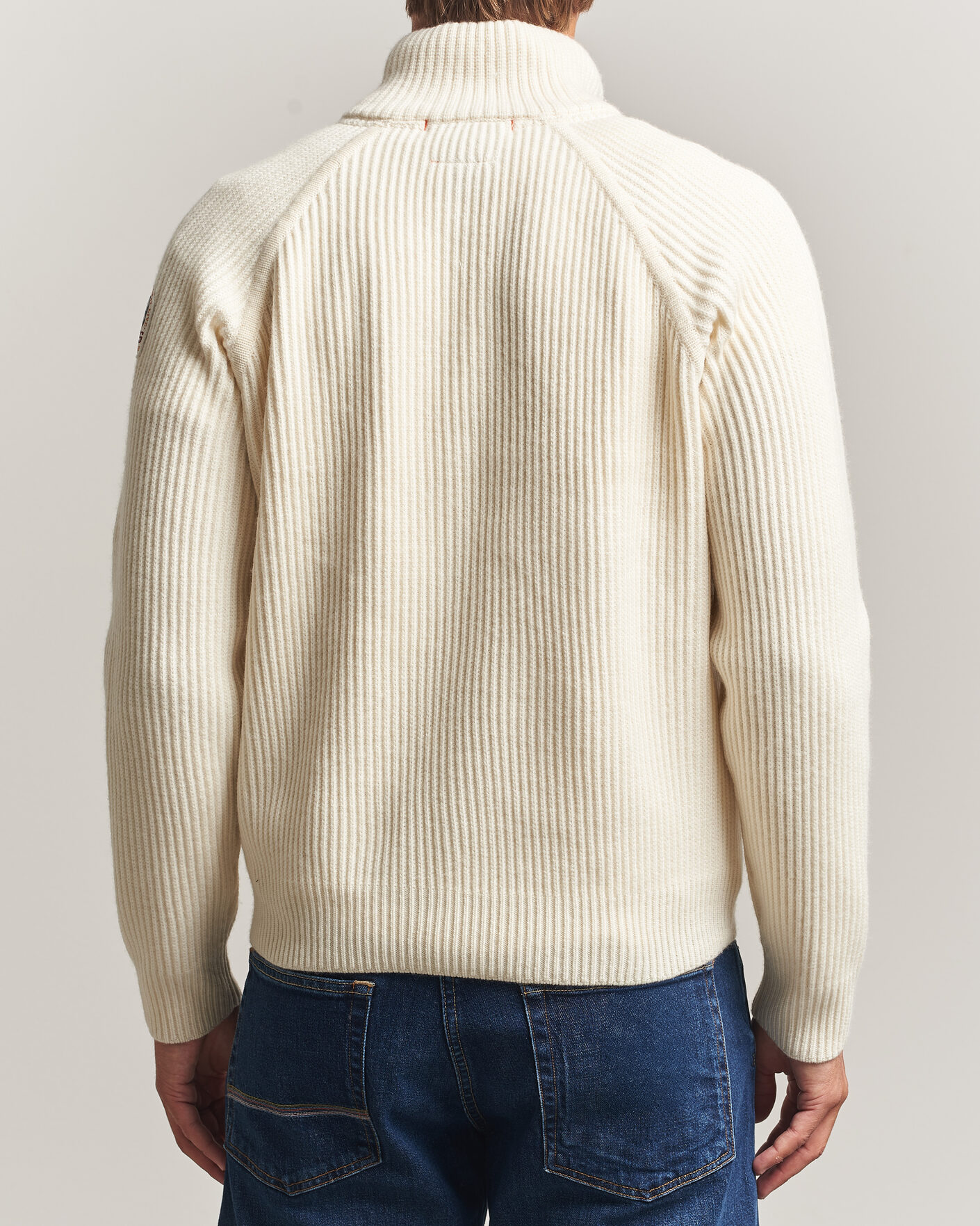 Homme | Manteaux Et Vestes | Parajumpers | Olmo Rib Knitted Hybrid Jacket Warm Ivory