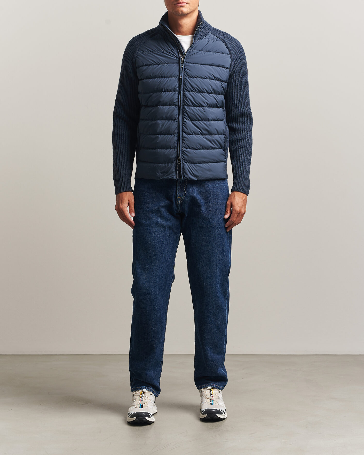 Homme | Manteaux Et Vestes | Parajumpers | Olmo Rib Knitted Hybrid Jacket Nine Iron