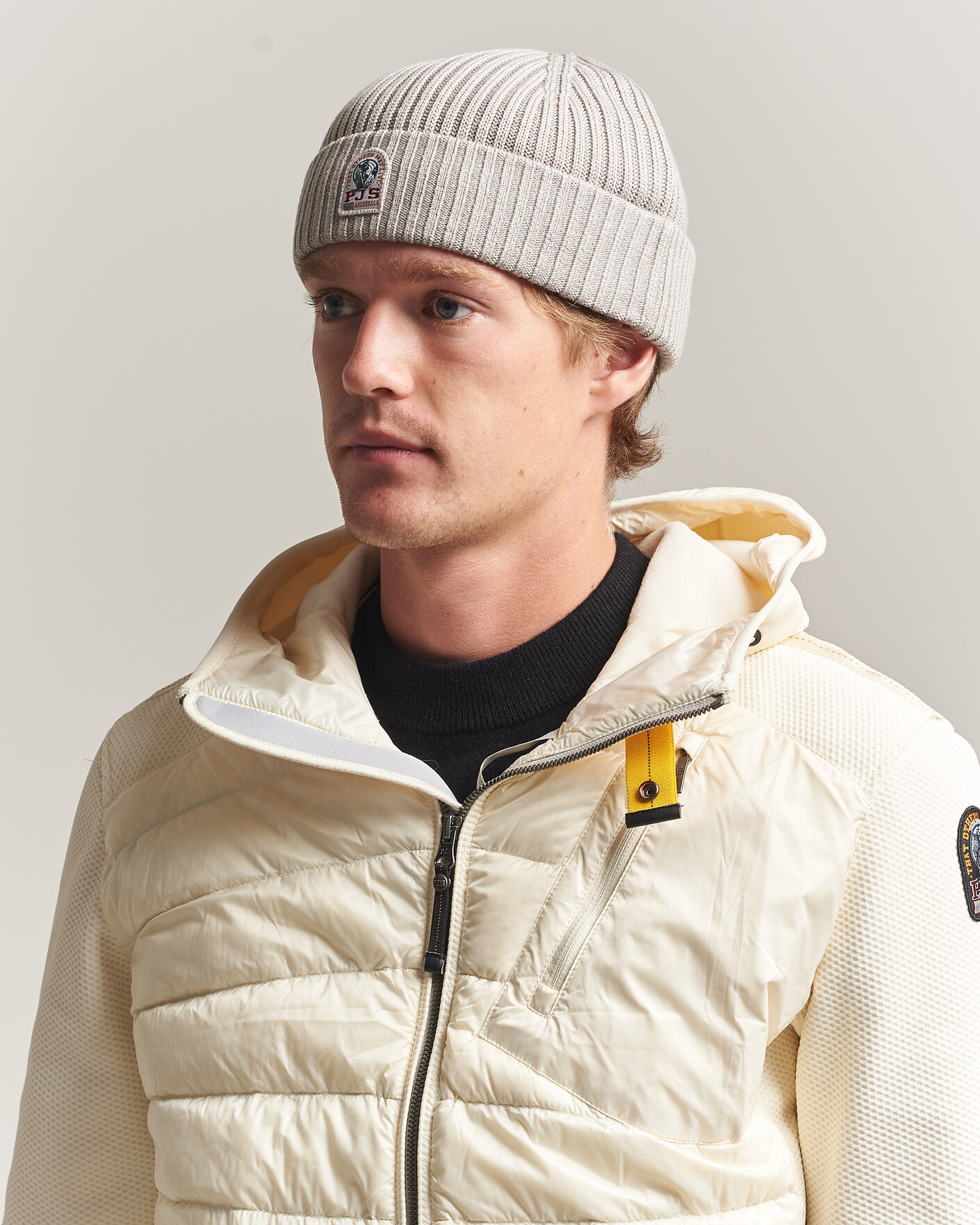 Homme | Bonnets | Parajumpers | Matio Ribbed Hat Mid Grey