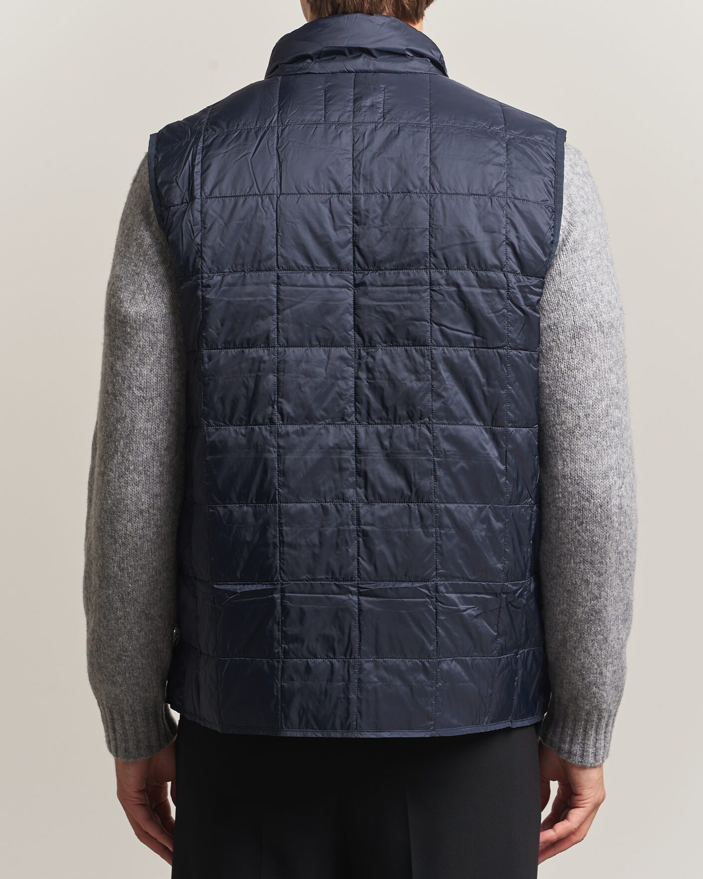 Homme | Gilets | TAION | High Neck Full Zip Lightweight Down Vest Dark Navy