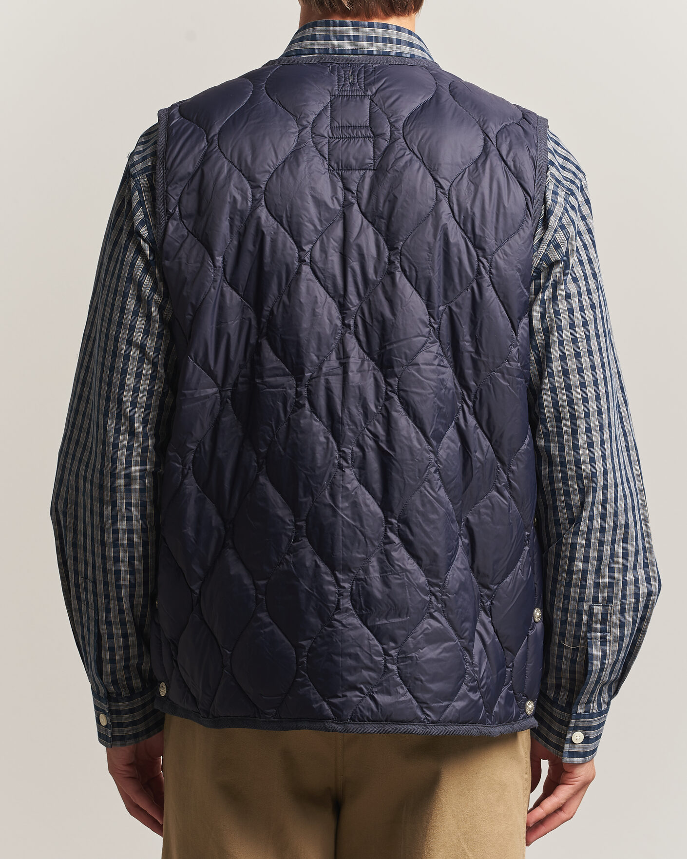 Homme | Gilets | TAION | Military Crew Neck Down Vest Dark Navy
