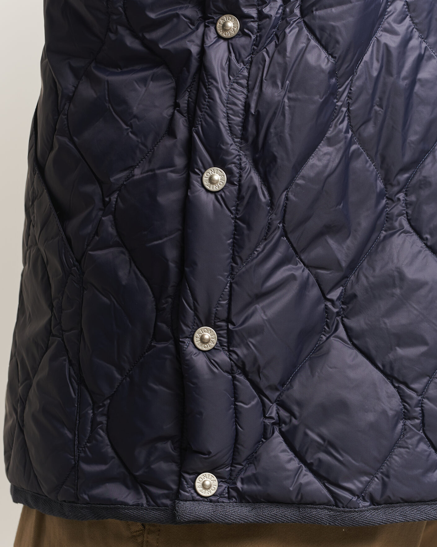 Homme | Gilets | TAION | Military Crew Neck Down Vest Dark Navy