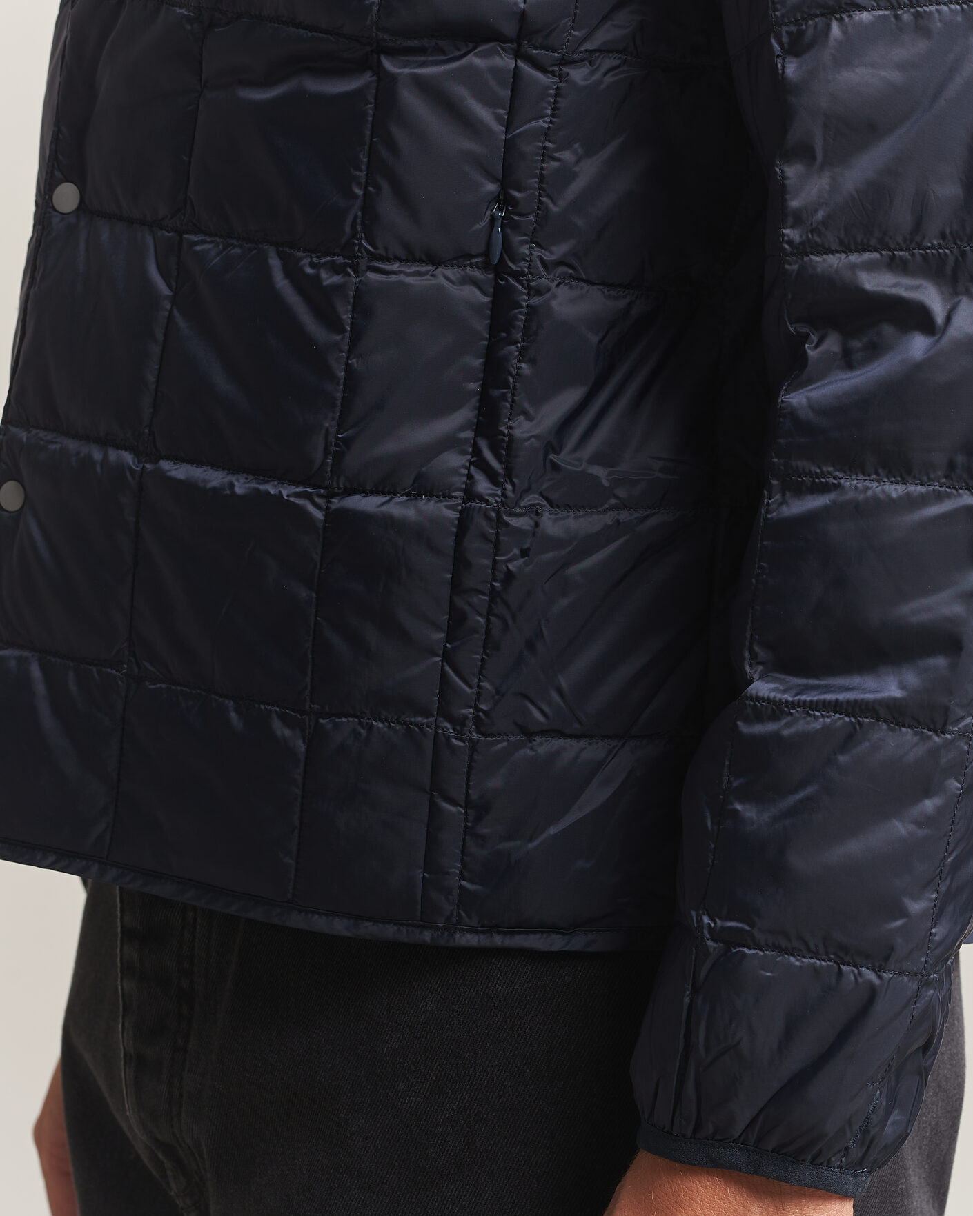 Homme | Manteaux Et Vestes | TAION | Crew Neck Button Down Jacket Dark Navy