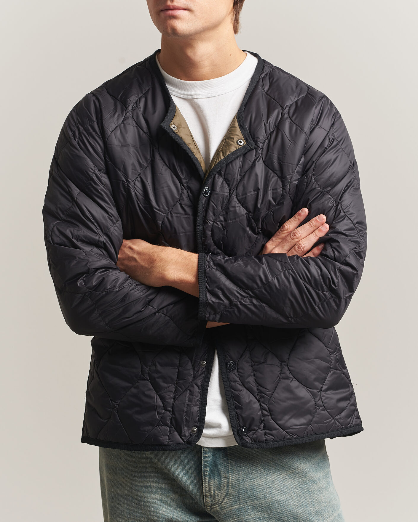 Homme | Manteaux Et Vestes | TAION | Military Crew Neck Down Jacket Black