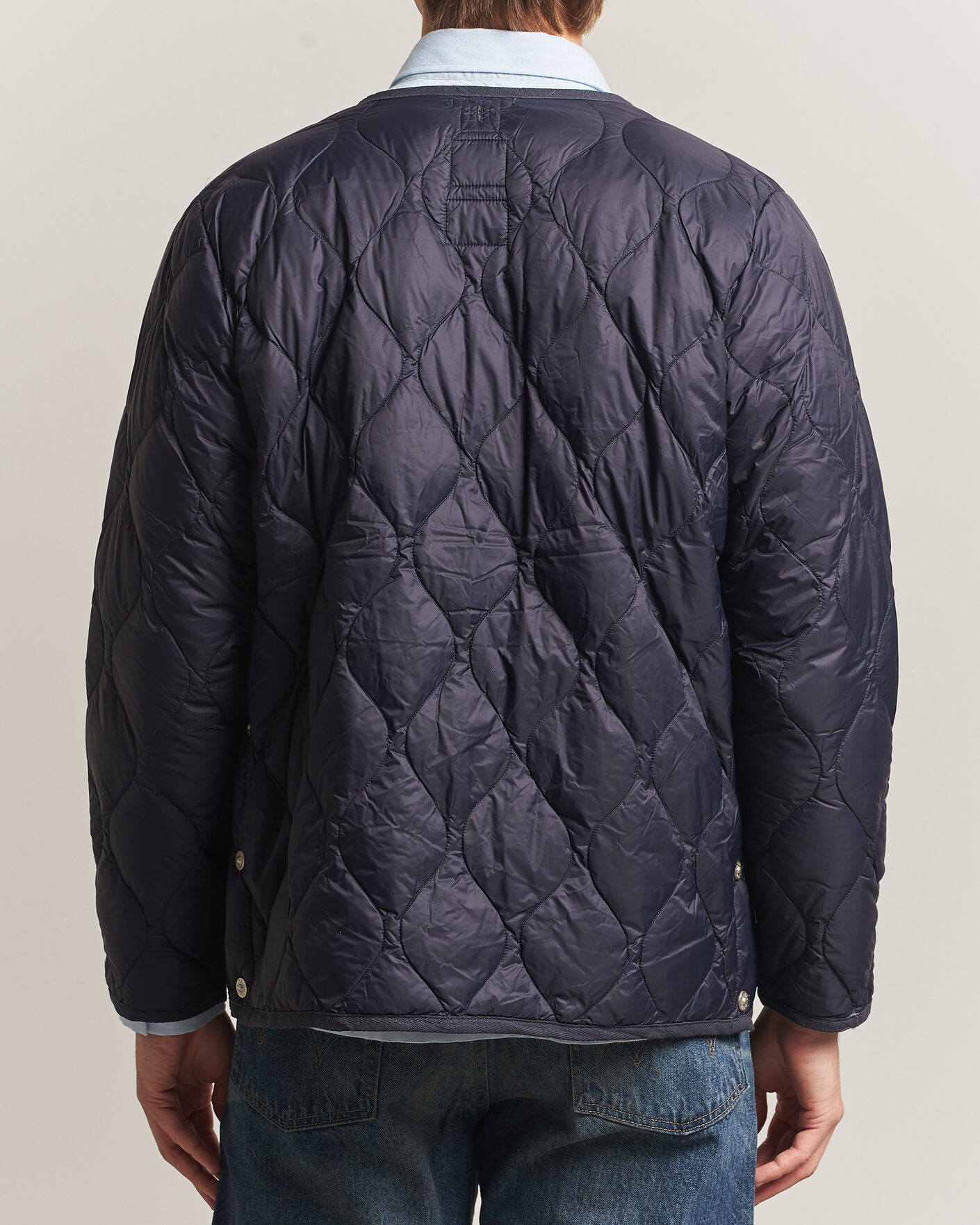 Homme | Manteaux Et Vestes | TAION | Military Crew Neck Down Jacket Dark Navy