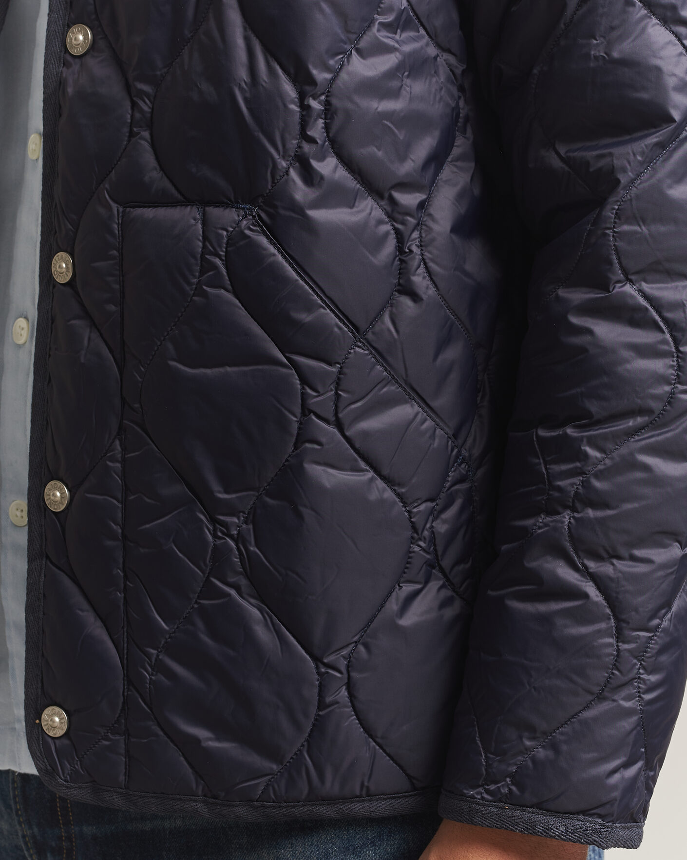 Homme | Manteaux Et Vestes | TAION | Military Crew Neck Down Jacket Dark Navy