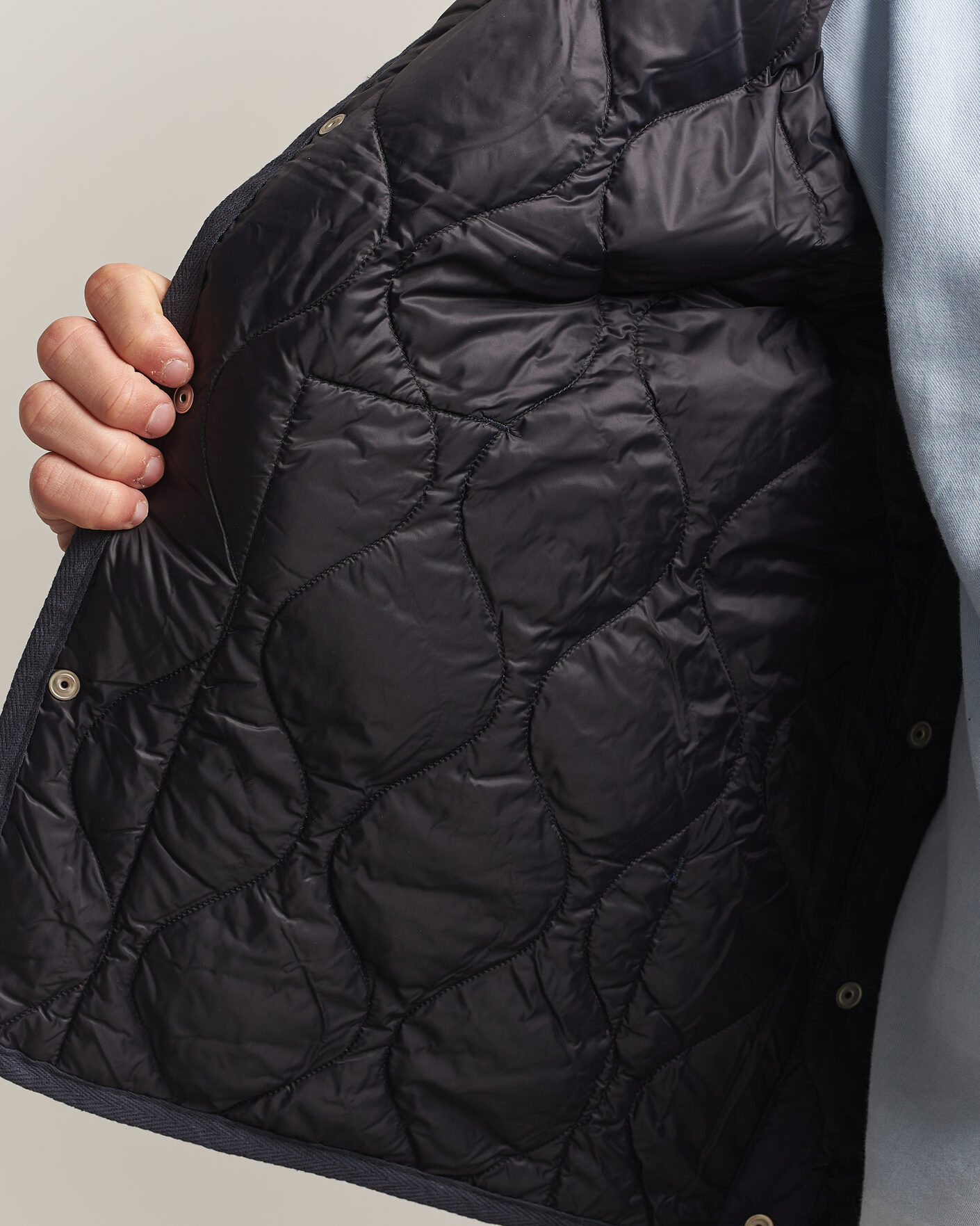Homme | Manteaux Et Vestes | TAION | Military Crew Neck Down Jacket Dark Navy