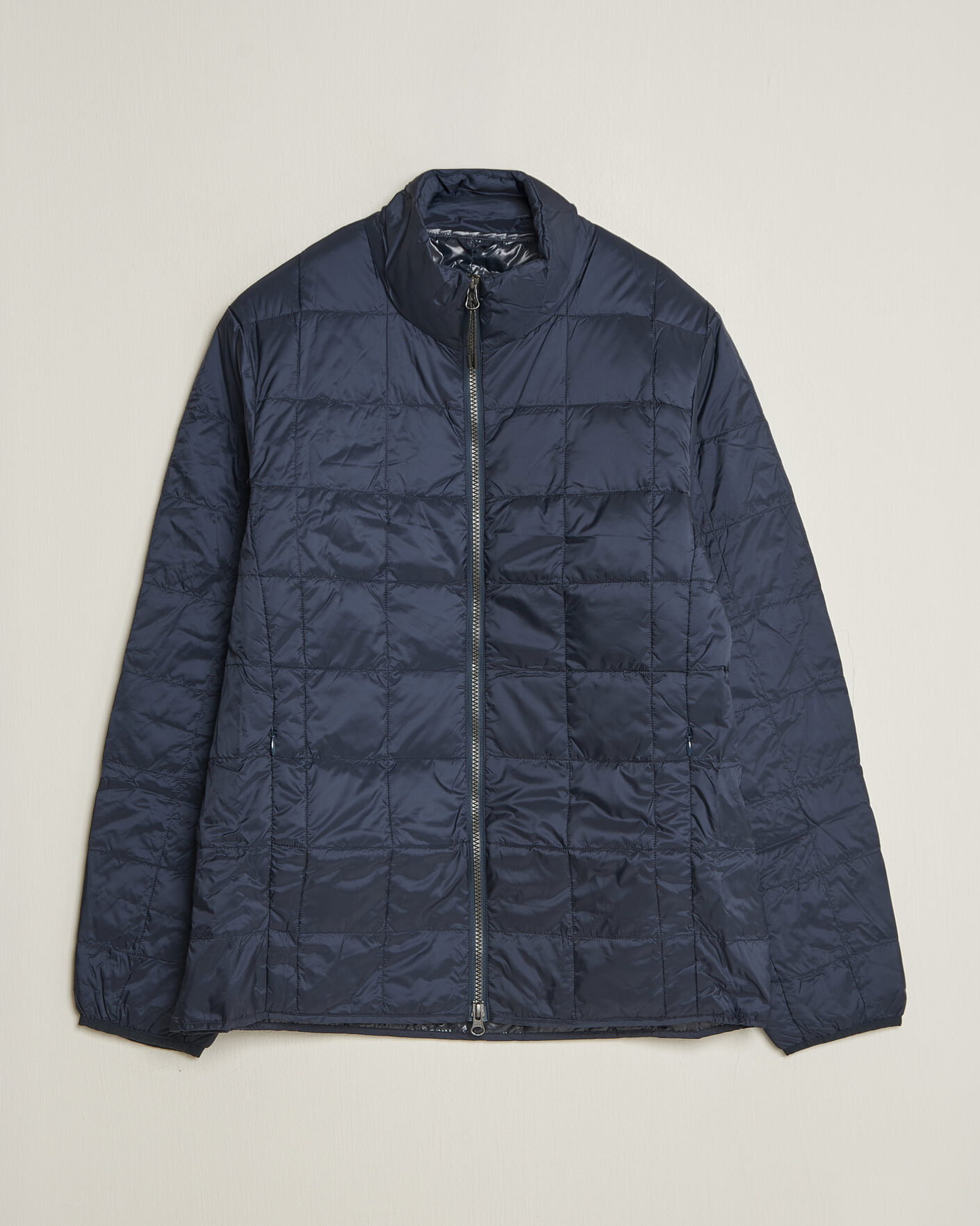 Homme | Manteaux Et Vestes | TAION | High Neck Full Zip Lightweight Down Jacket Dark Navy