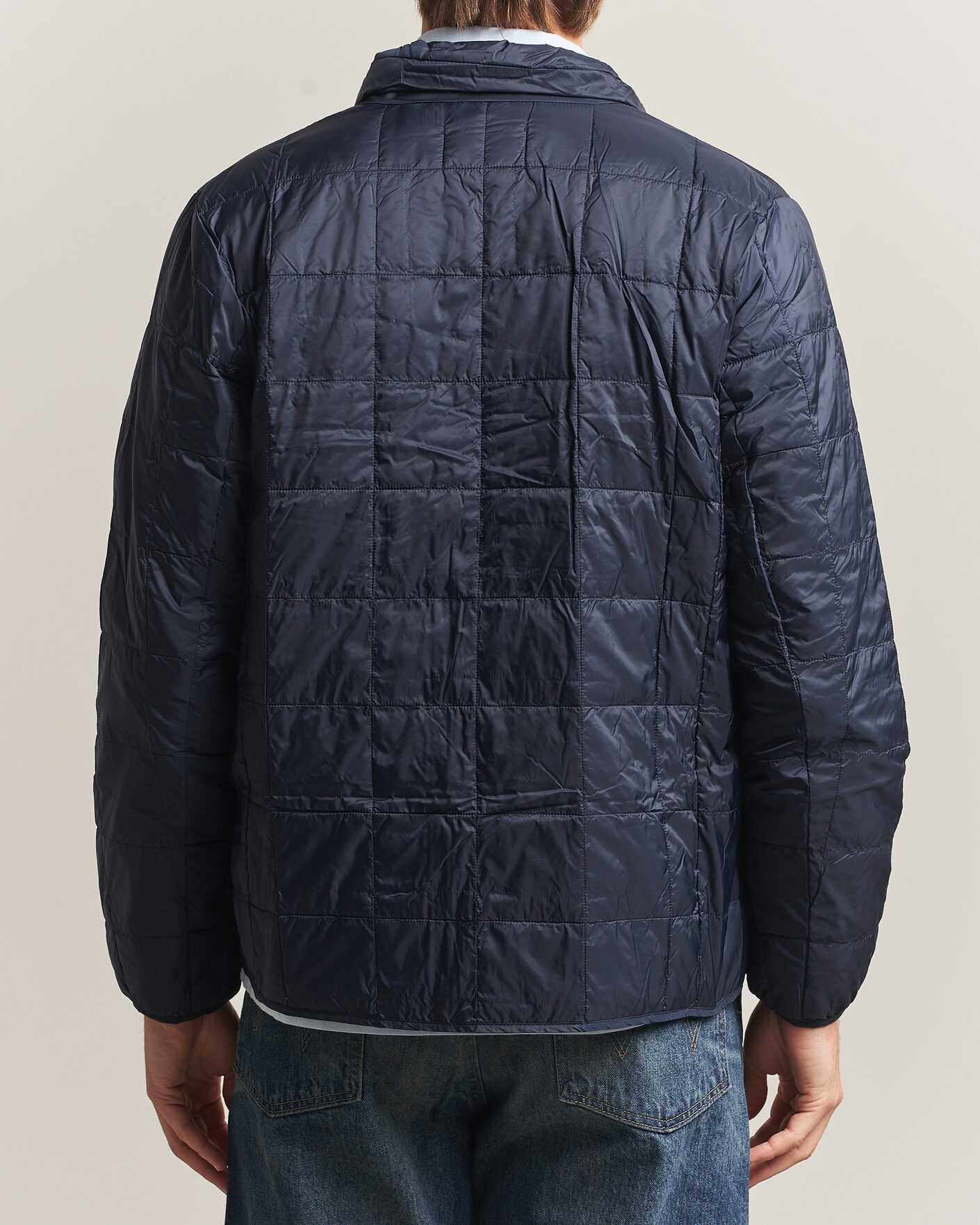 Homme | Manteaux Et Vestes | TAION | High Neck Full Zip Lightweight Down Jacket Dark Navy