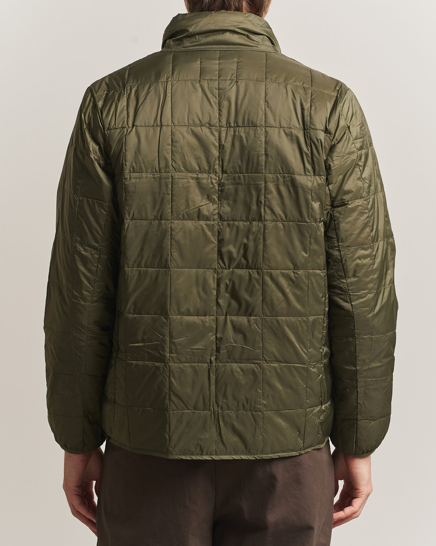 Homme | Manteaux Et Vestes | TAION | High Neck Full Zip Lightweight Down Jacket Dark Olive