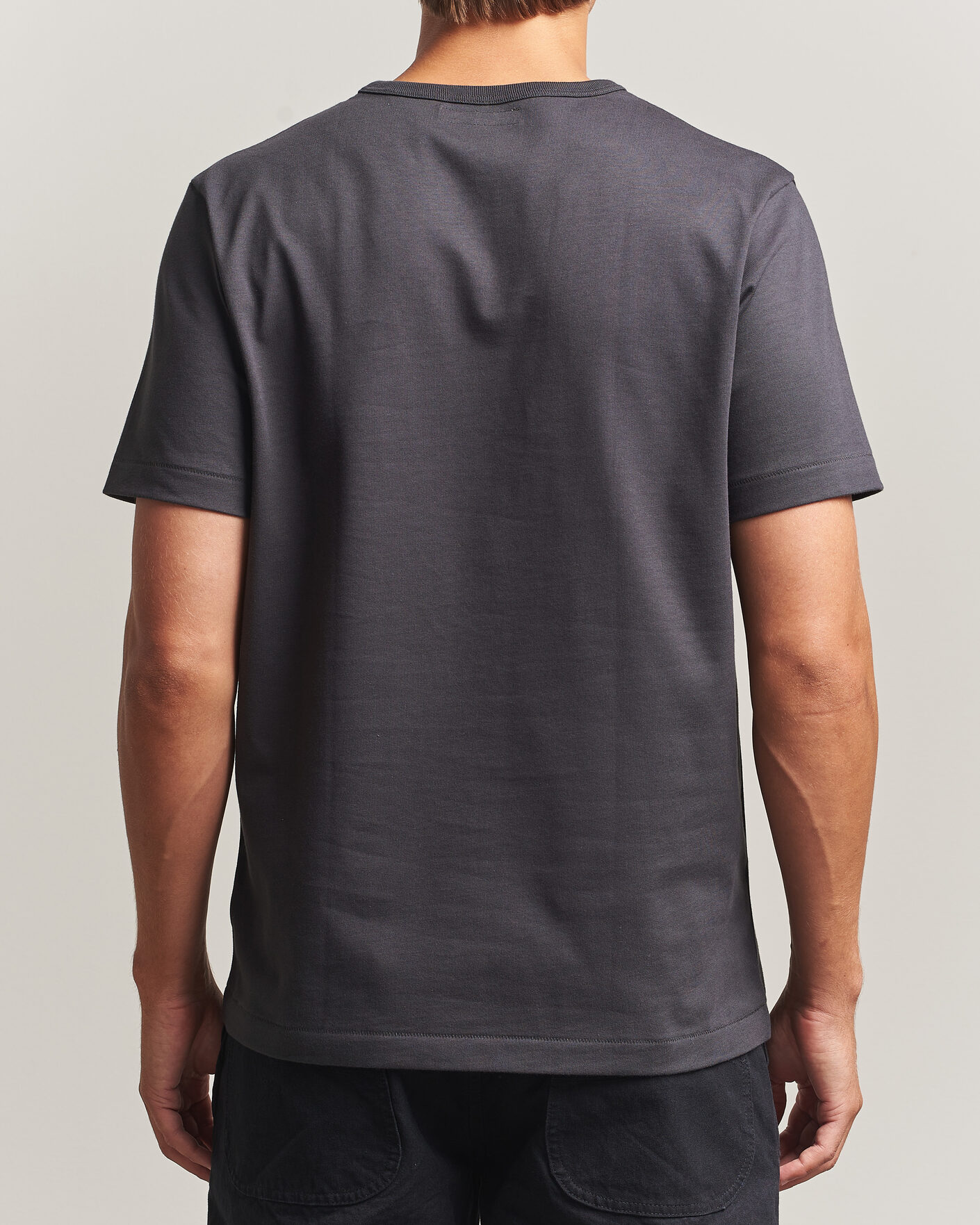 Homme | T-shirts | Merz b. Schwanen | Classic Fit Sturdy Loopwheeled T-Shirt Charcoal