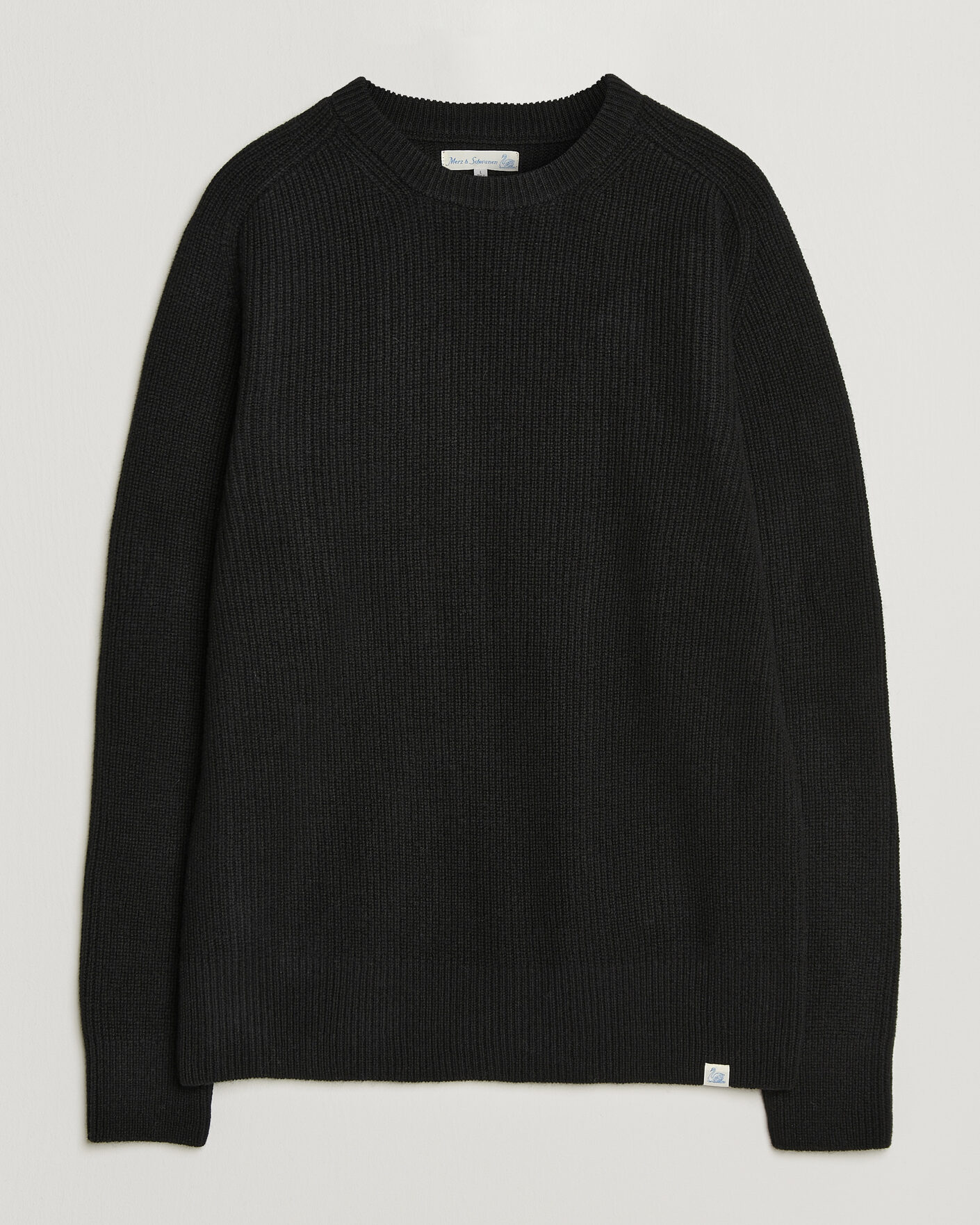 Homme | Pulls Et Tricots | Merz b. Schwanen | Merino/Cashmere Knitted Sweater Deep Black