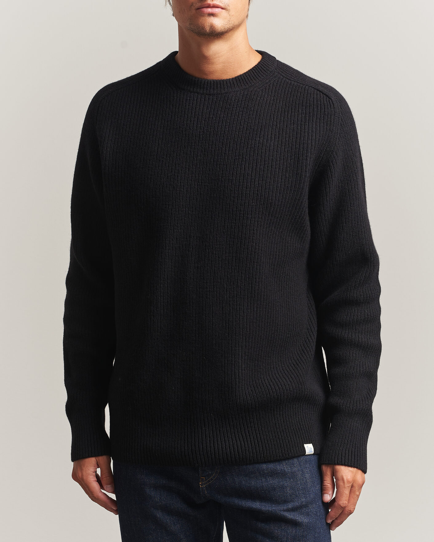 Homme | Pulls Et Tricots | Merz b. Schwanen | Merino/Cashmere Knitted Sweater Deep Black