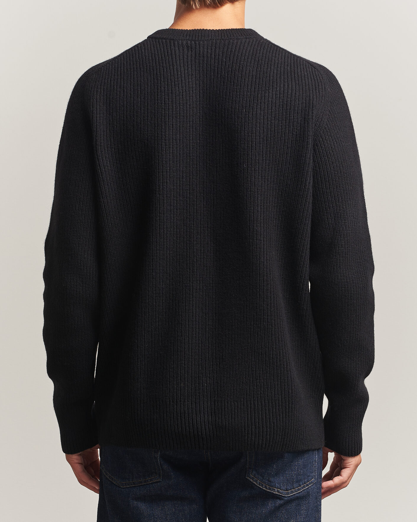 Homme | Pulls Et Tricots | Merz b. Schwanen | Merino/Cashmere Knitted Sweater Deep Black