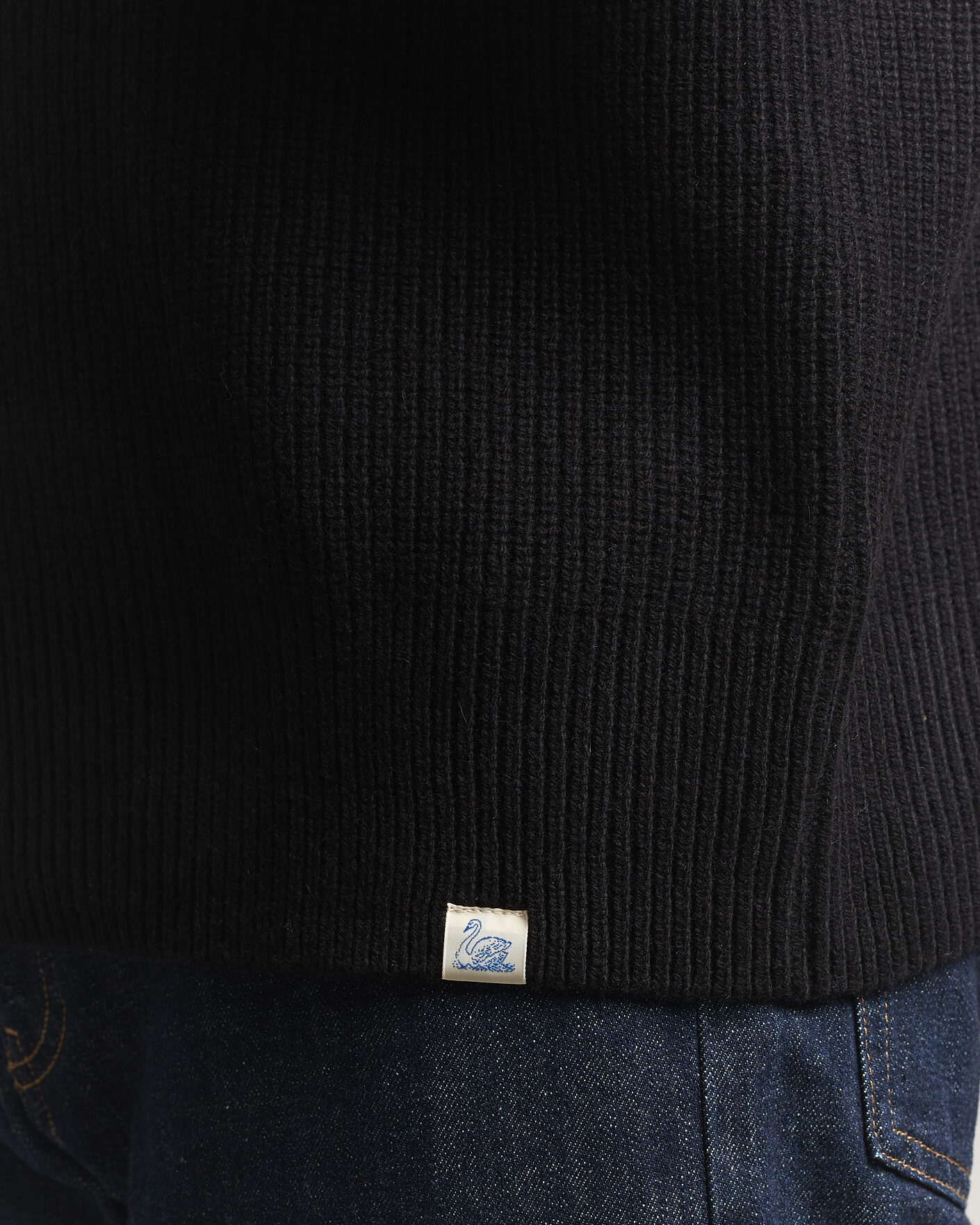 Homme | Pulls Et Tricots | Merz b. Schwanen | Merino/Cashmere Knitted Sweater Deep Black