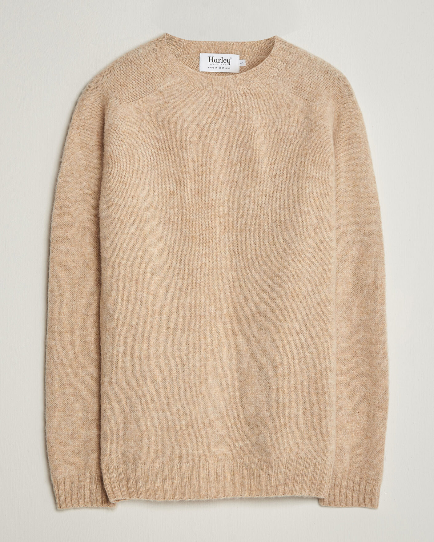 Homme | Pulls Et Tricots | Harley Of Scotland | Brushed Supersoft Lambswool Crewneck Calico