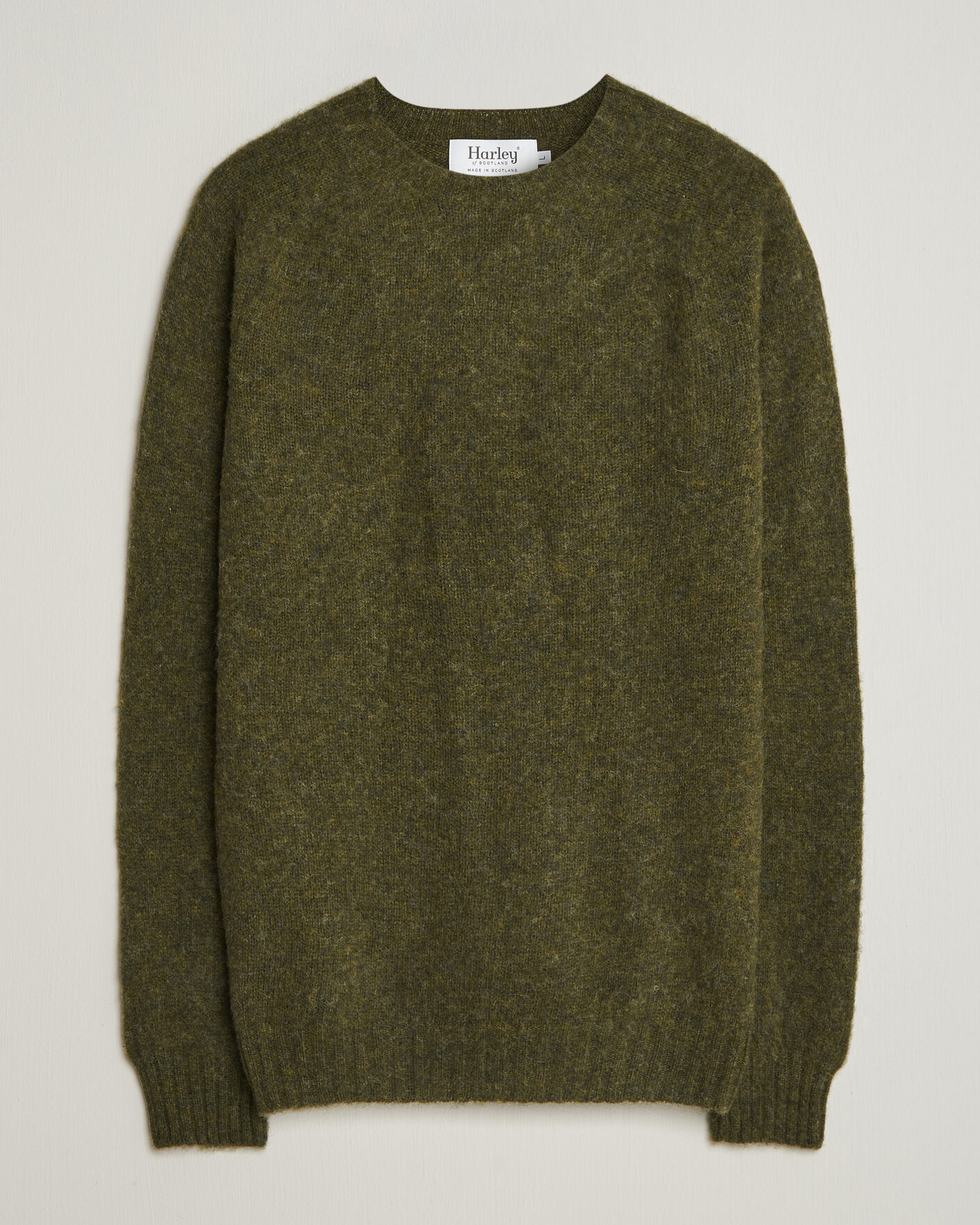 Homme | Pulls Et Tricots | Harley Of Scotland | Brushed Supersoft Lambswool Crewneck Scots Pine