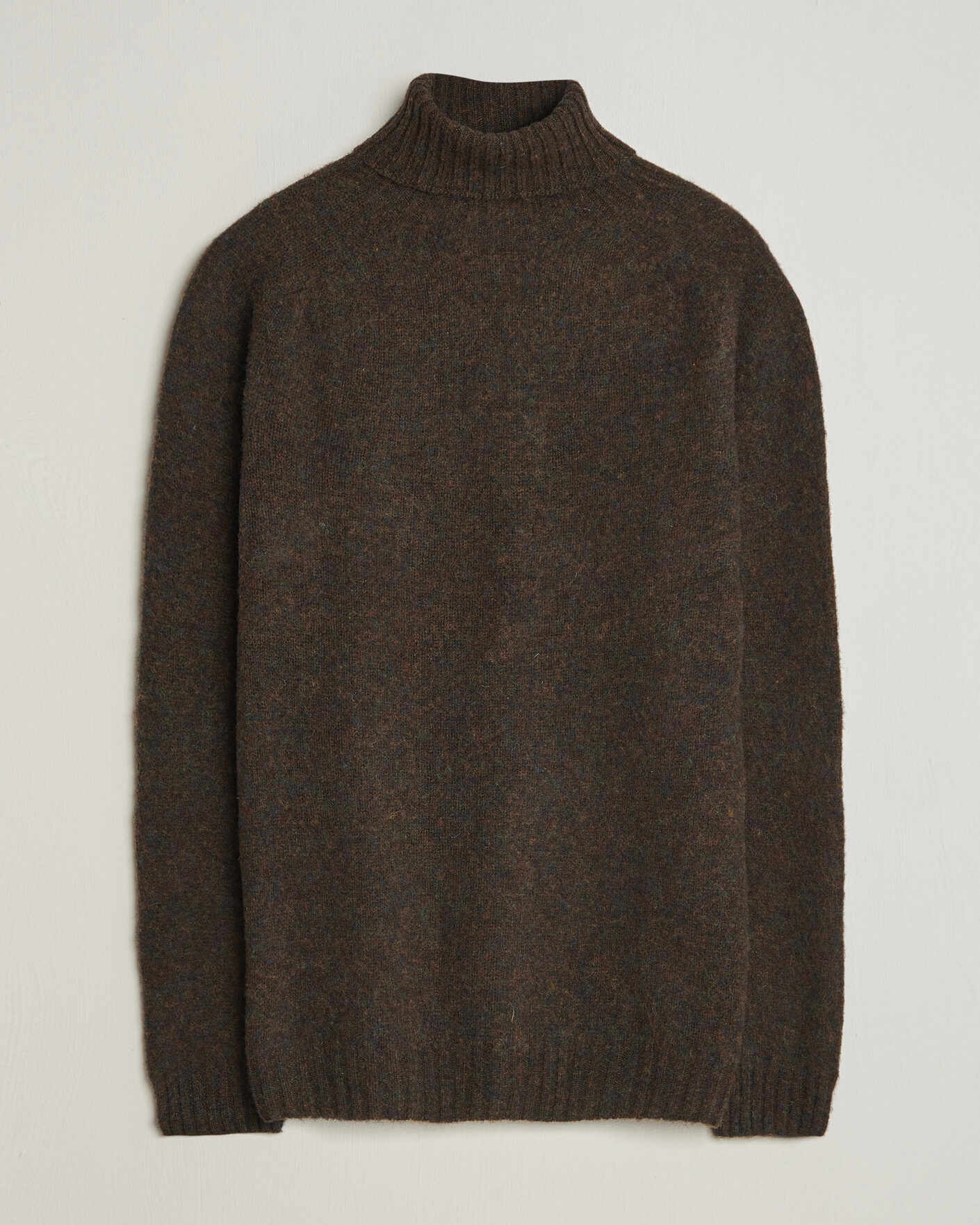 Homme | Pulls Et Tricots | Harley Of Scotland | Brushed Supersoft Lambswool Rollneck Carob