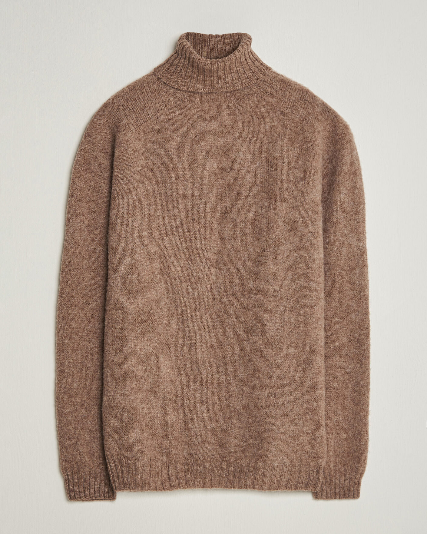 Homme | Pulls Et Tricots | Harley Of Scotland | Brushed Supersoft Lambswool Rollneck Tundra