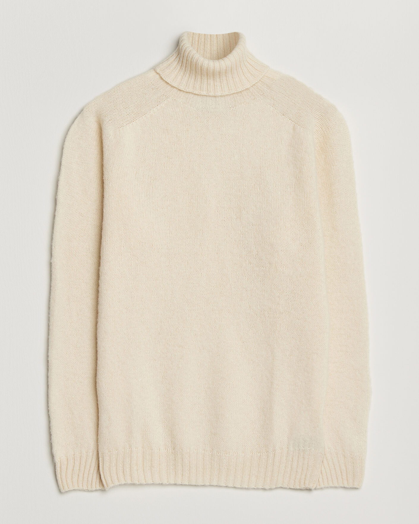 Homme | Pulls Et Tricots | Harley Of Scotland | Brushed Supersoft Lambswool Rollneck Vanilla