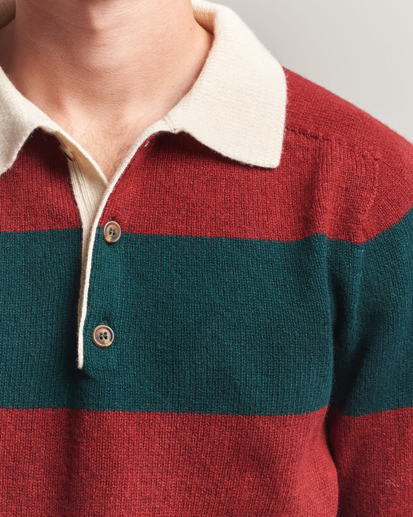 Homme | Pulls Et Tricots | Harley Of Scotland | Supersoft 2ply Lambswool Rugby Green/Red