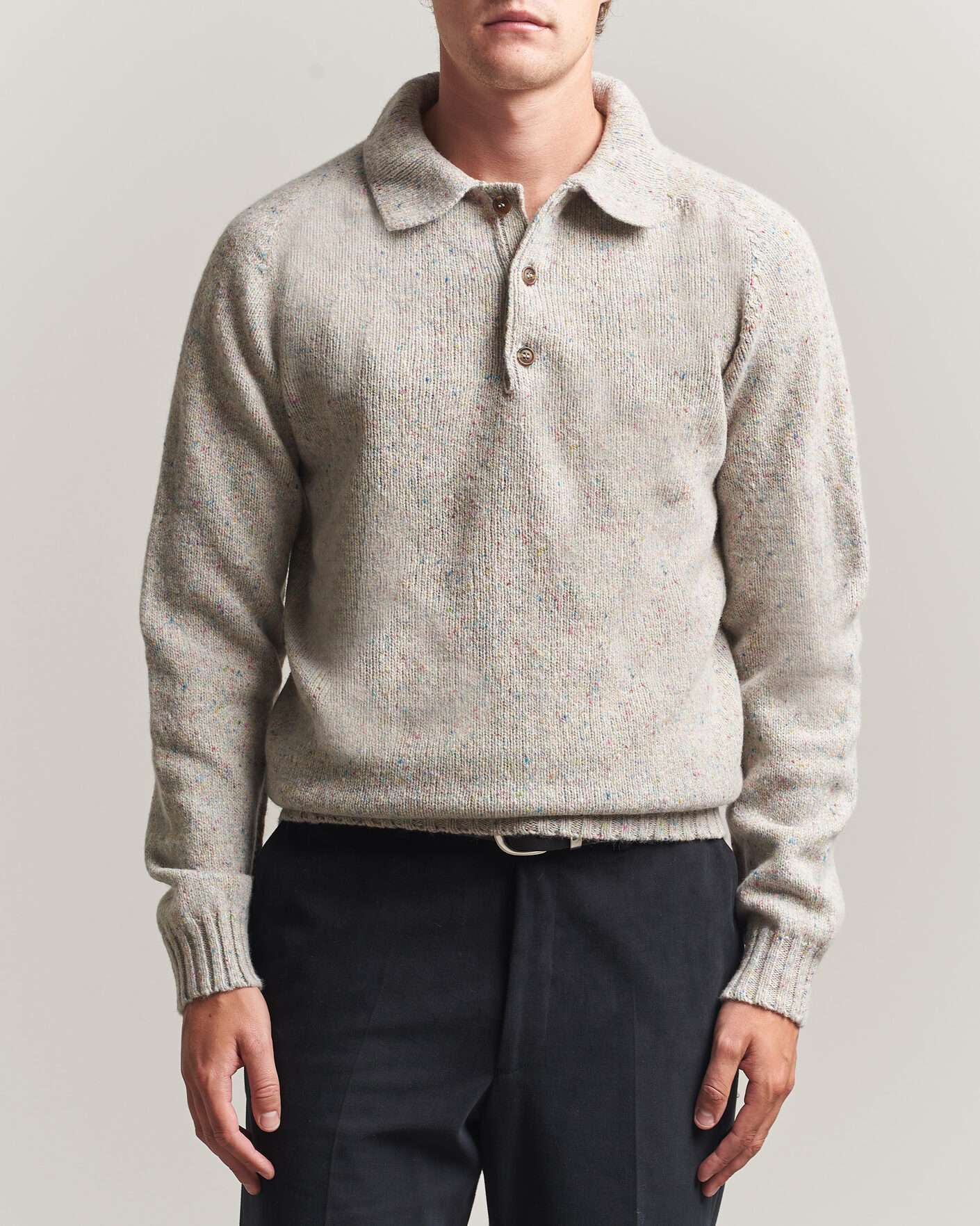 Homme | Pulls Et Tricots | Harley Of Scotland | Donegal Wool Polo Machair