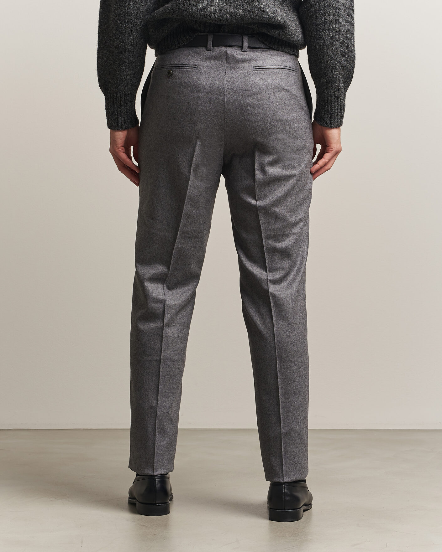 Homme | Pantalons | Kamakura Shirts | Saxony Wool Ivy Trousers Mid Gray