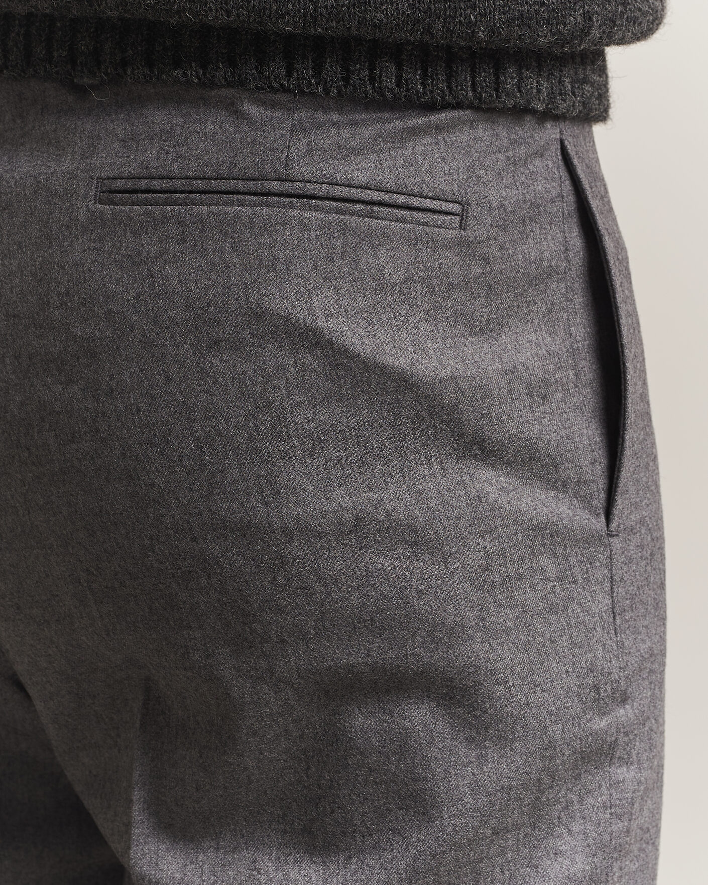 Homme | Pantalons | Kamakura Shirts | Saxony Wool Ivy Trousers Mid Gray