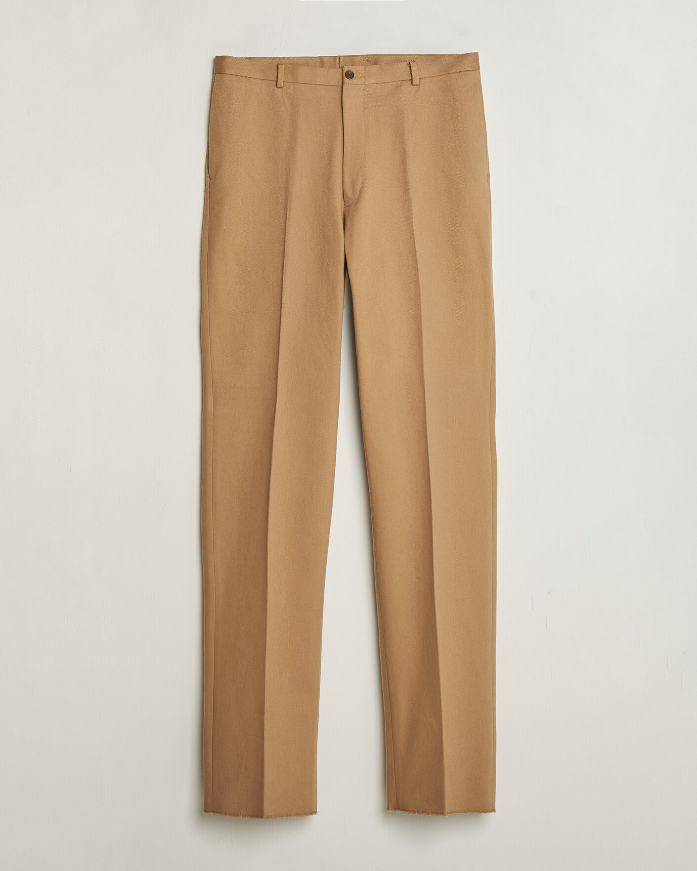 Homme | Pantalons | Kamakura Shirts | Brushed Cotton Twill Ivy Trousers Beige