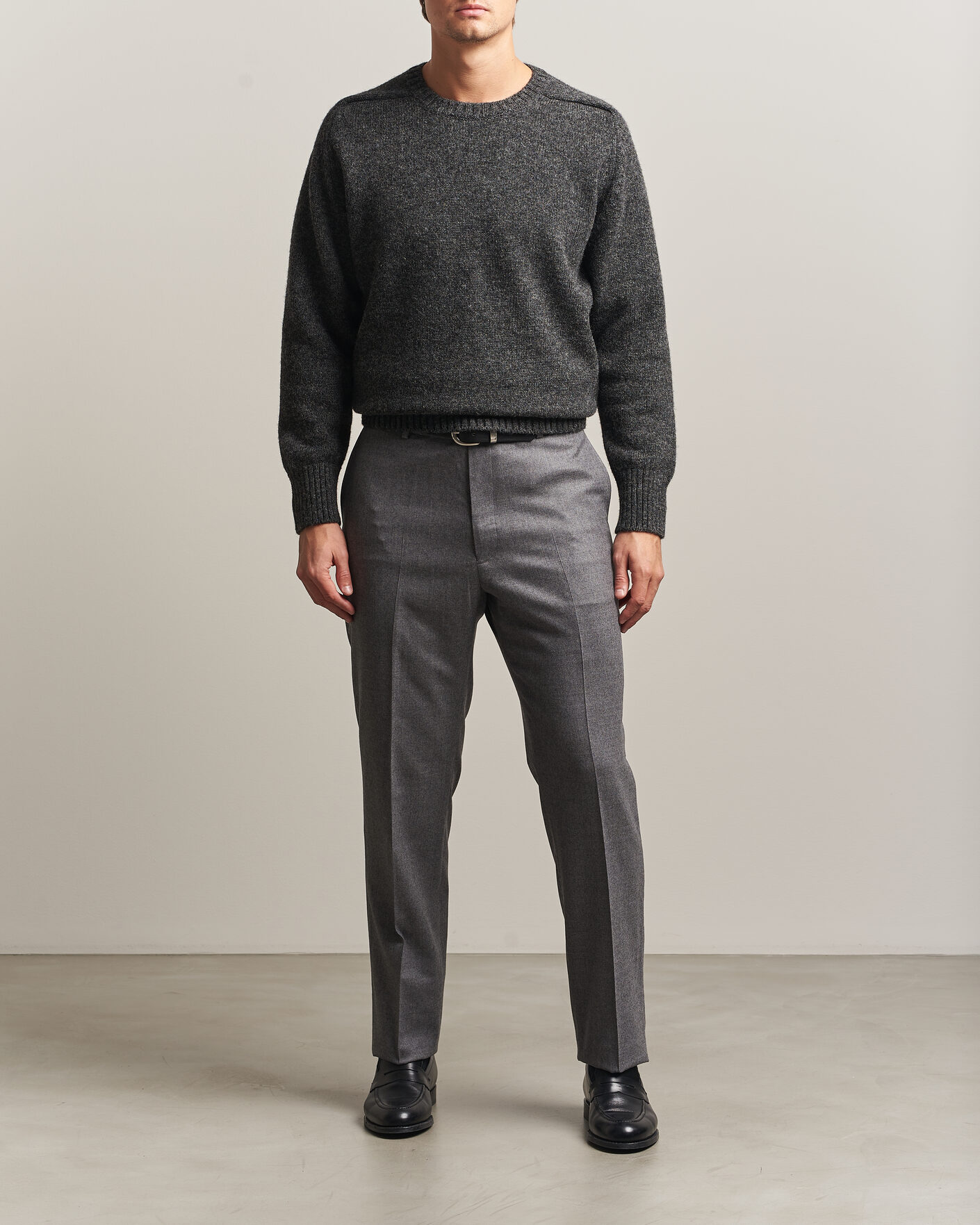 Homme | Pulls Et Tricots | Kamakura Shirts | 5 Gauge Shetland Sweater Gray