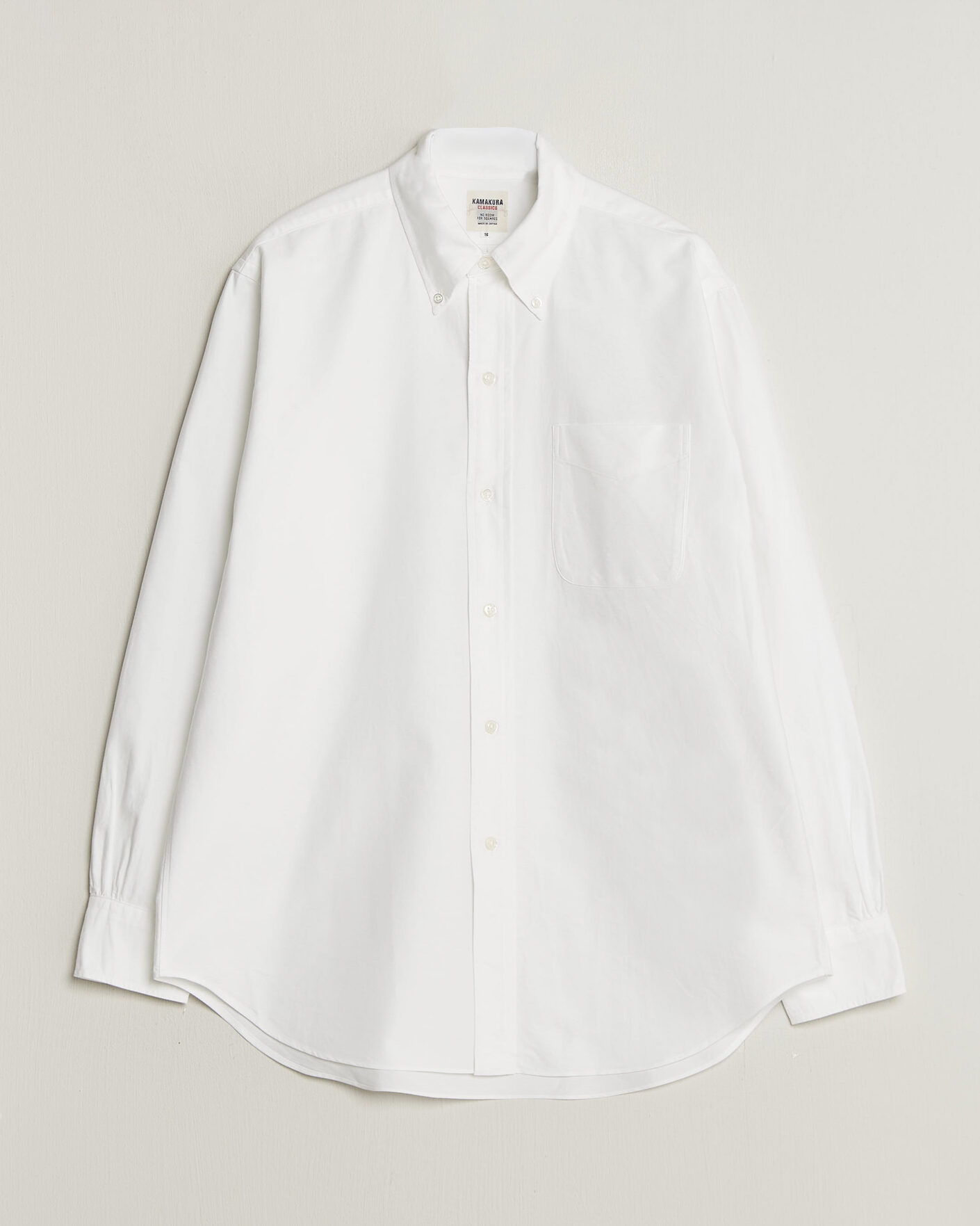 Homme | Chemises | Kamakura Shirts | Ametora Japanese Oxford BD Shirt White