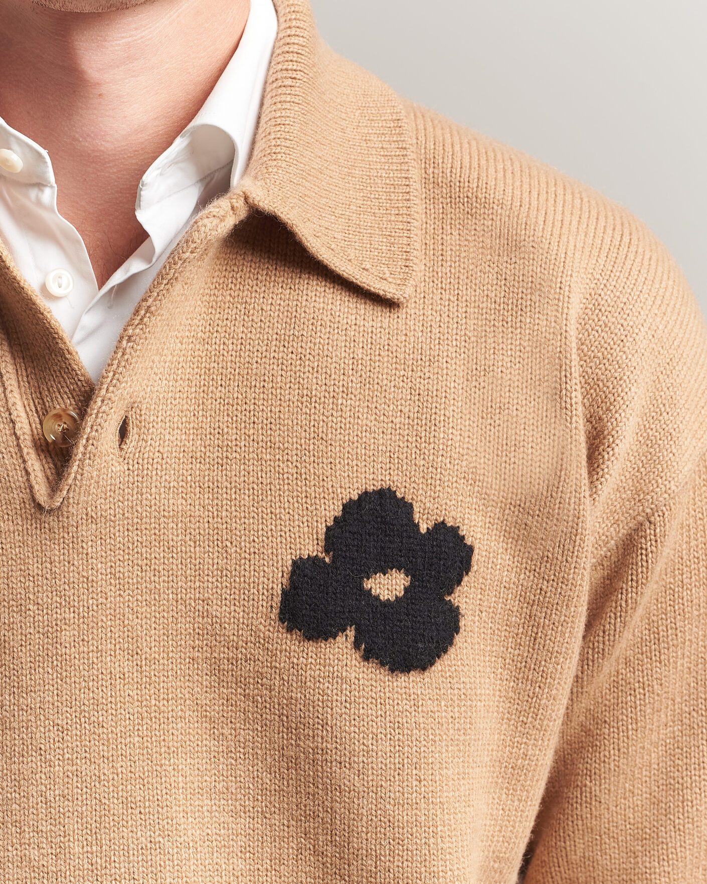 Homme | Pulls Et Tricots | Lardini | Knitted Wool/Cashmere Polo Brown