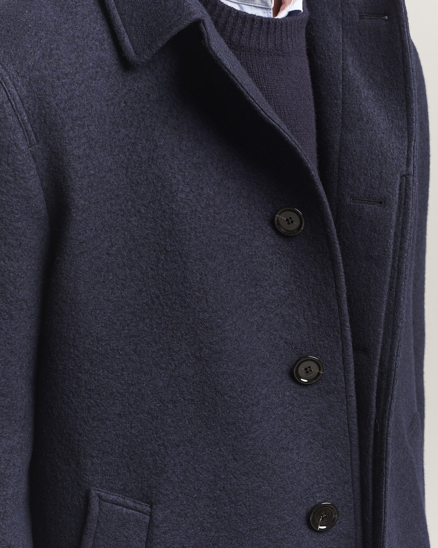 Homme | Manteaux Et Vestes | Lardini | Wool/Cashmere Boucle Car Coat Navy