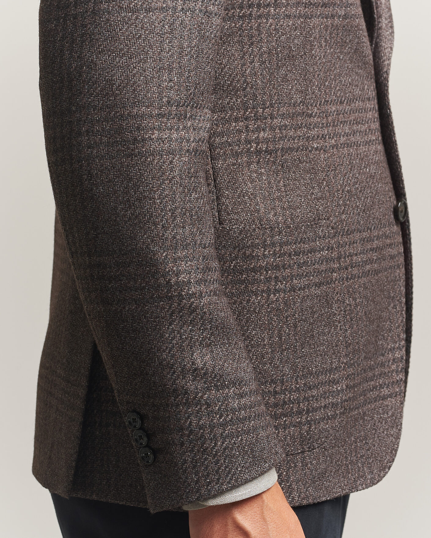 Homme | Blazers | Lardini | Wool Structure Checked Blazer Brown