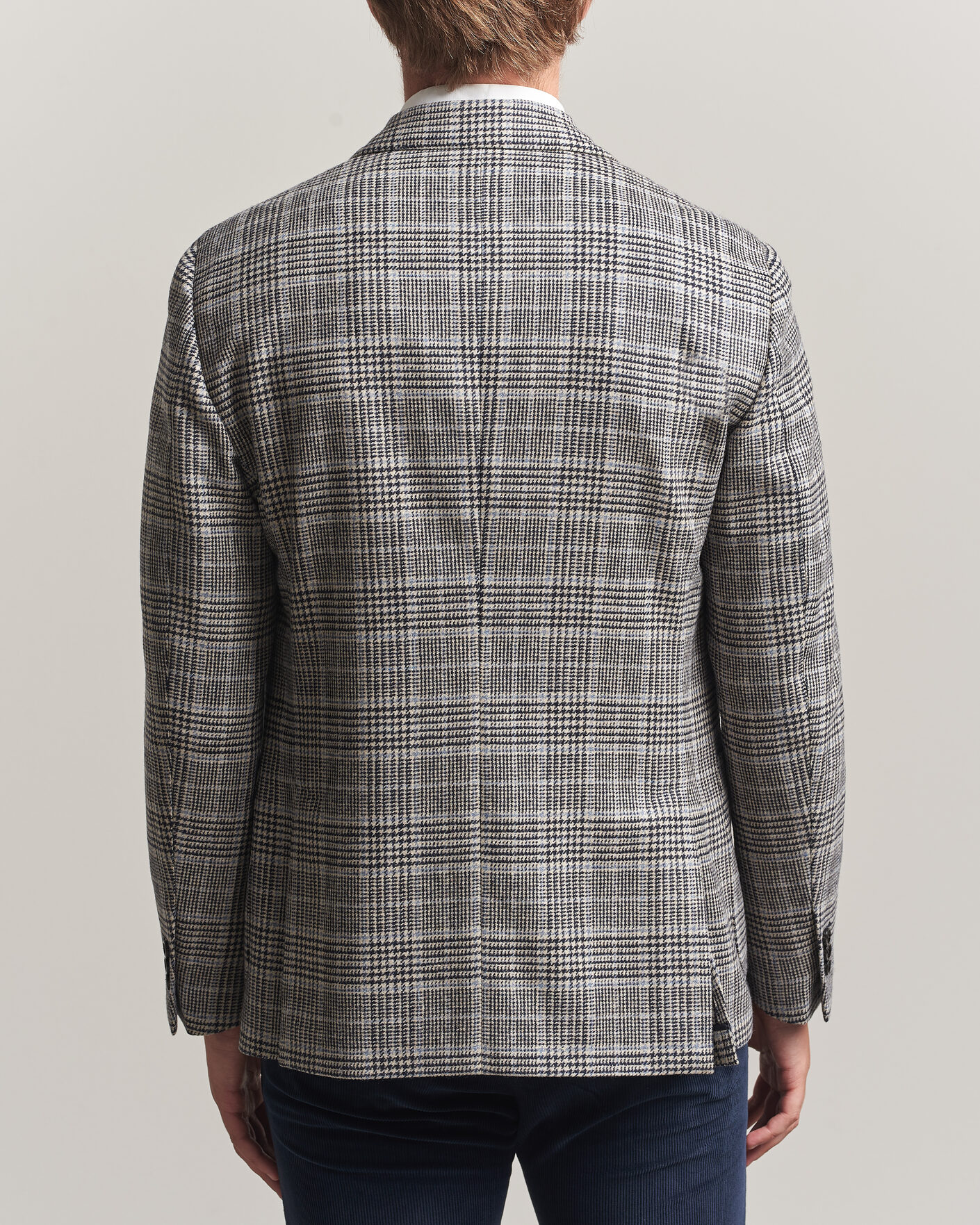 Homme | Blazers | Lardini | Wool/Cashmere Houndstooth Blazer Blue
