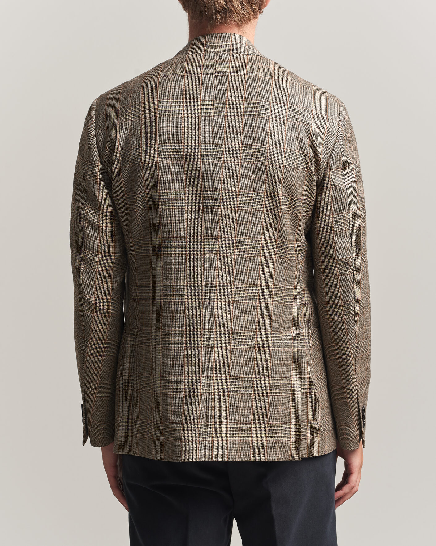 Homme | Blazers | Lardini | Wool Prince of Wales Check Blazer Brown