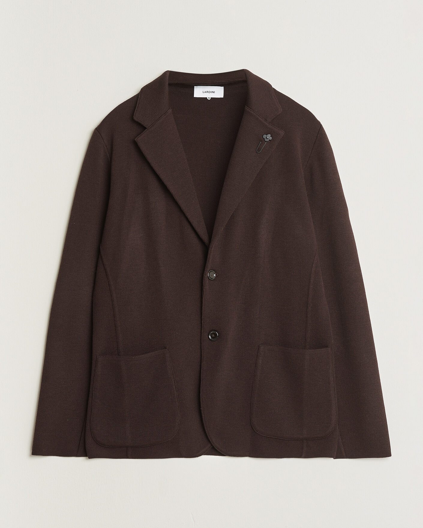 Homme | Blazers | Lardini | Knitted Wool Blazer Brown