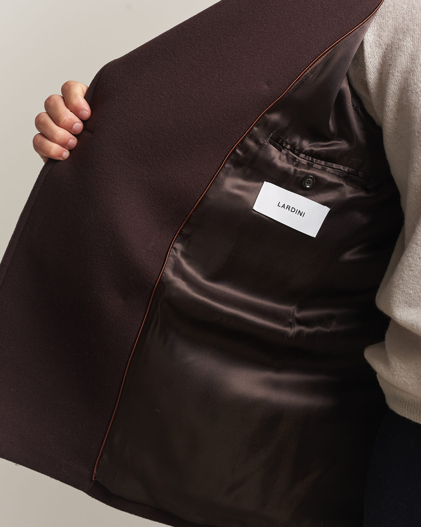 Homme | Manteaux Et Vestes | Lardini | Wool Peacoat Brown