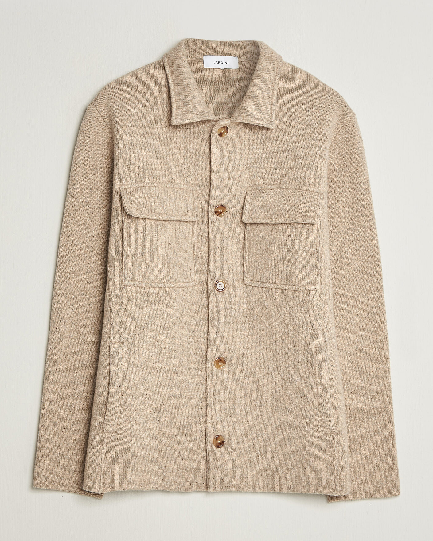 Homme | Pulls Et Tricots | Lardini | Knitted Shirt Jacket Beige