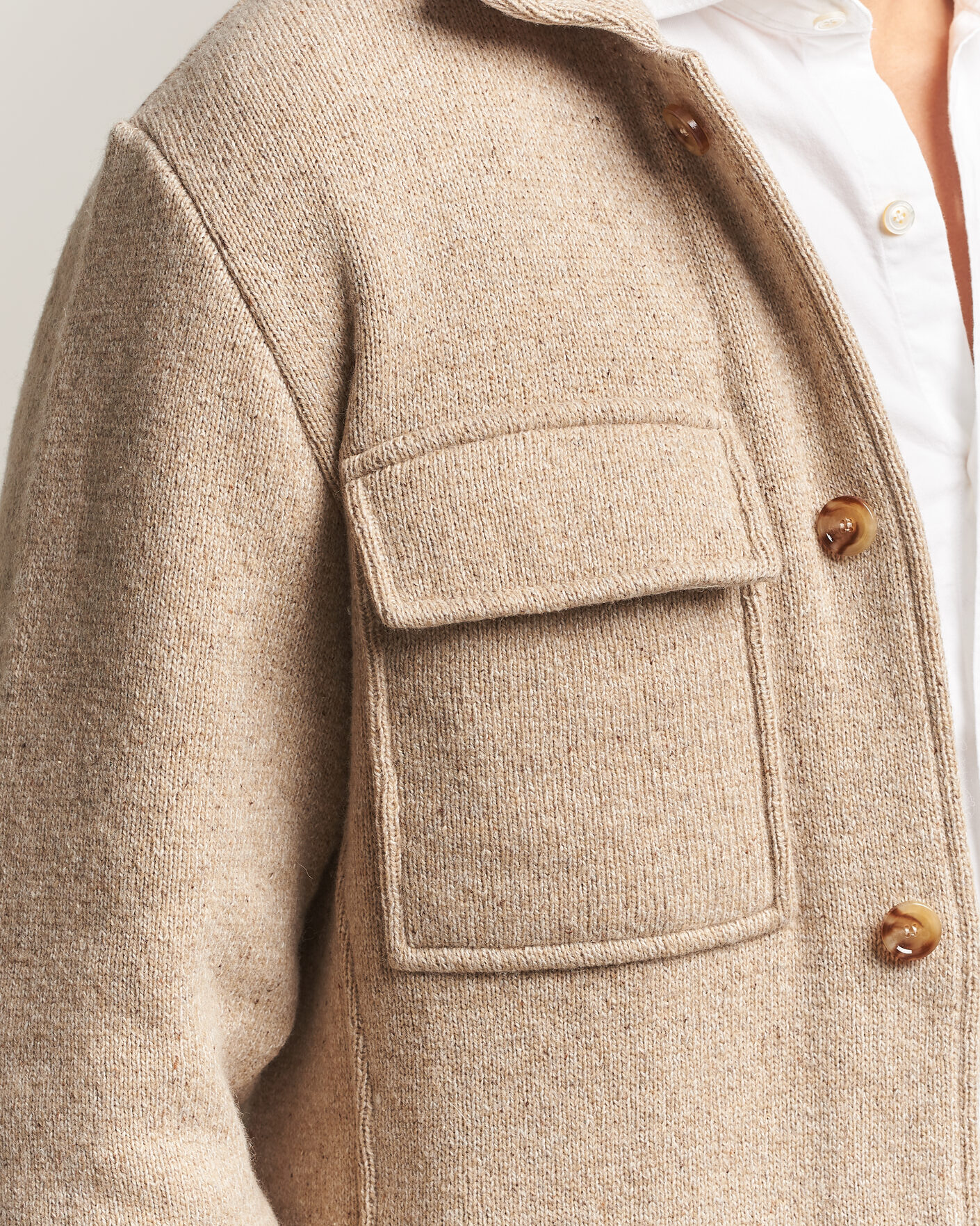 Homme | Pulls Et Tricots | Lardini | Knitted Shirt Jacket Beige