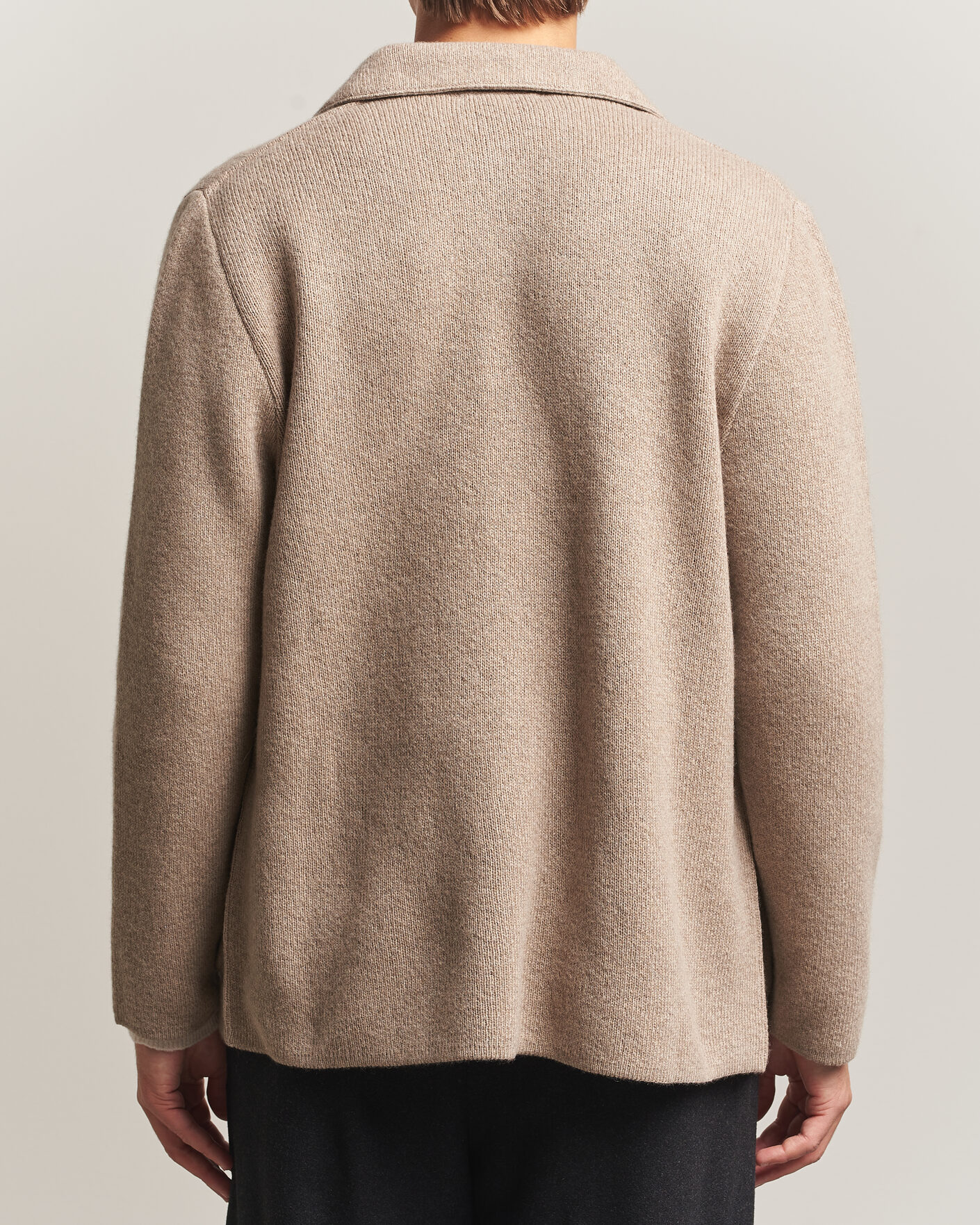Homme | Pulls Et Tricots | Lardini | Knitted Cashmere Overshirt Light Brown