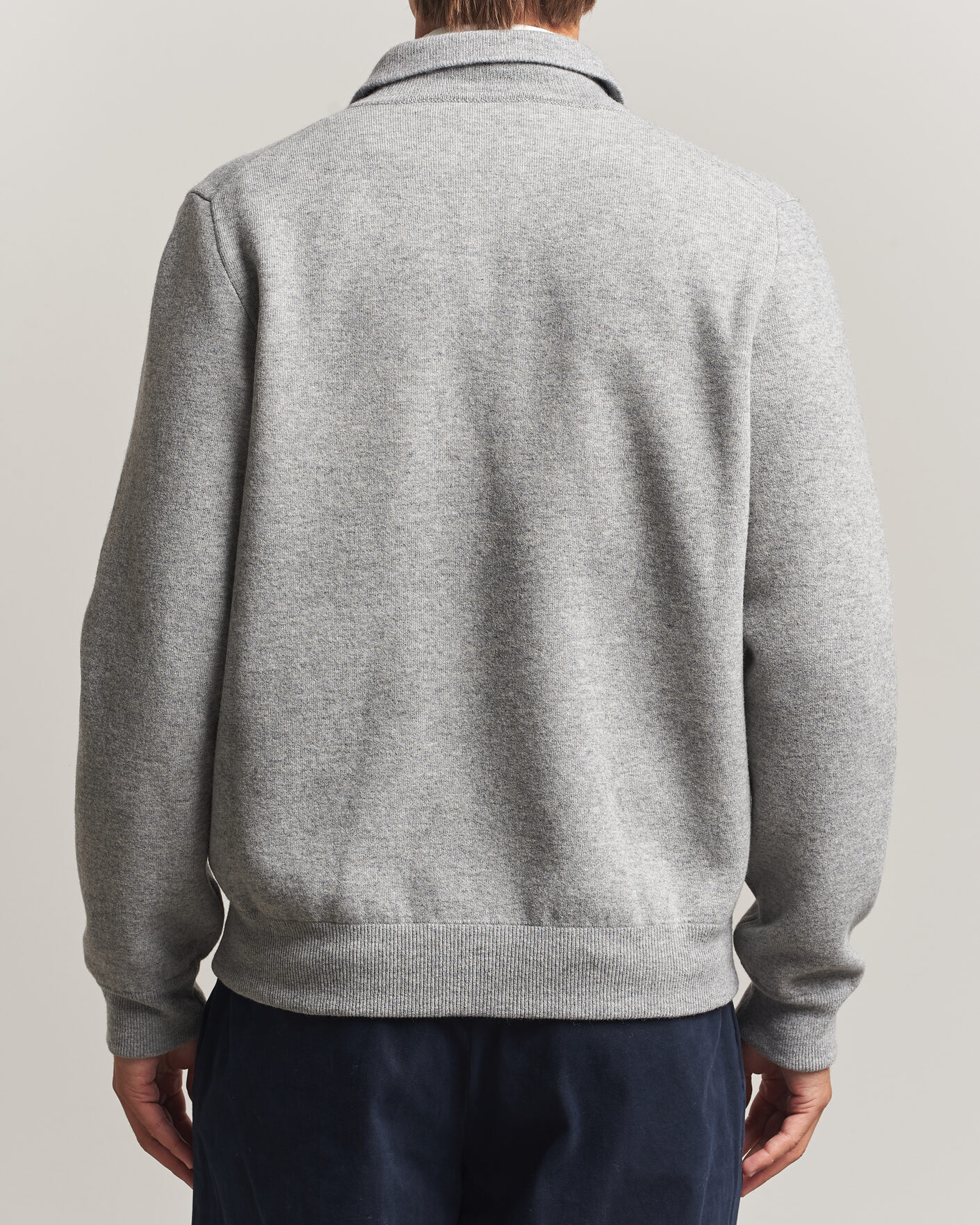 Homme | Manteaux Et Vestes | Lardini | Knitted Wool Bomber Jacket Grey